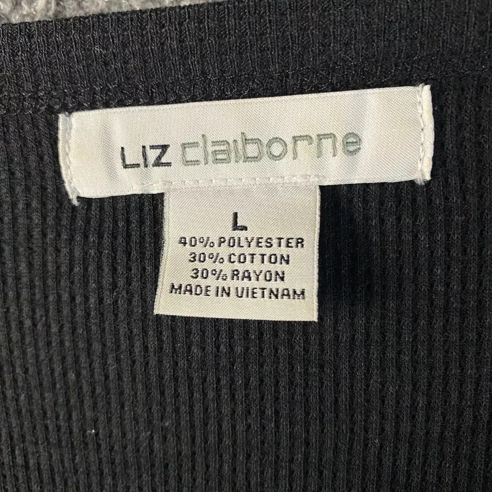 Other Liz Claiborne Waffle Knit Top Large Women's Long Sleeve L Size L / US 10 / IT 46 - 3 Thumbnail