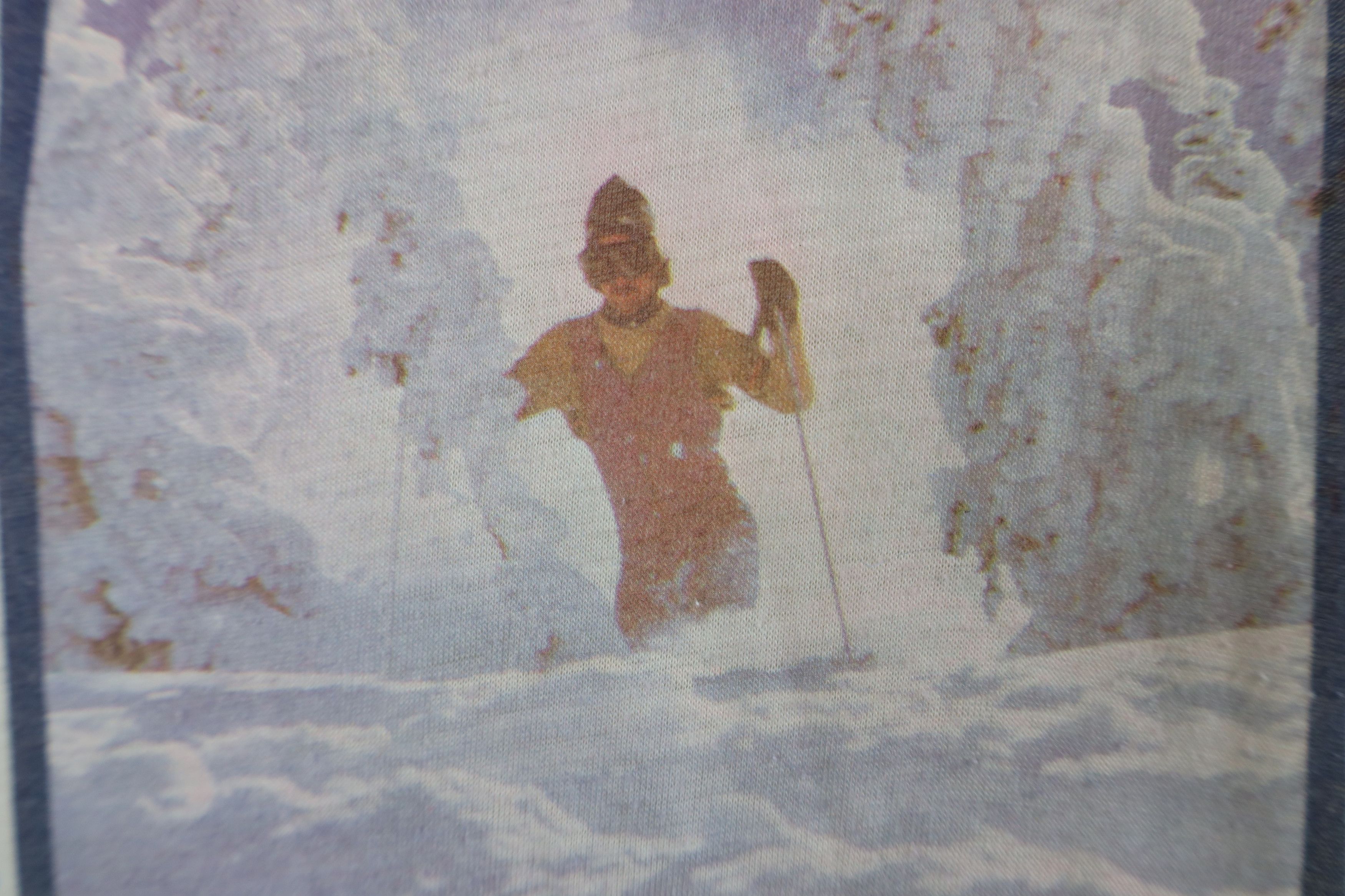 Vintage Vintage 70s Snow Country Snowflake Skiing T-Shirt White USA Size L / US 10 / IT 46 - 5 Thumbnail