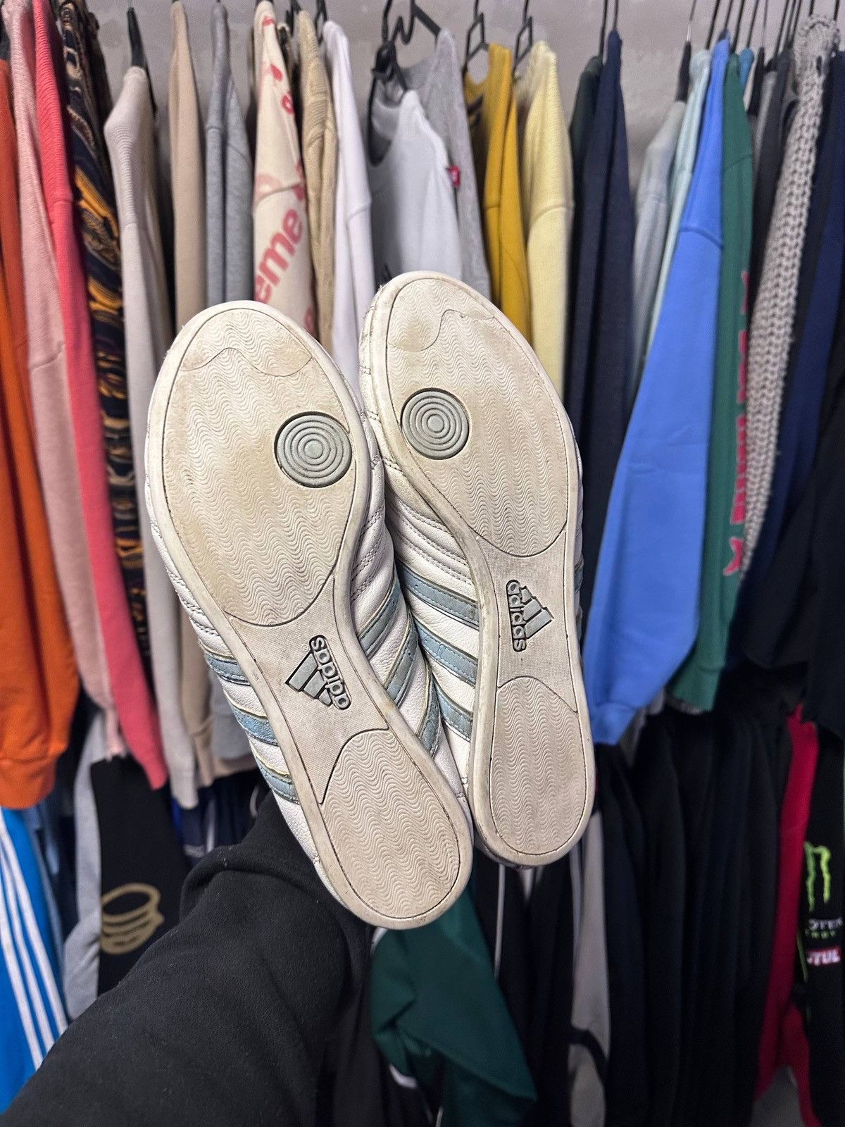 Adidas Vintage 90s Adidas Y-3 Style Leather Slip-on Sneakers US 12 Size US 12 / EU 45 - 6 Thumbnail