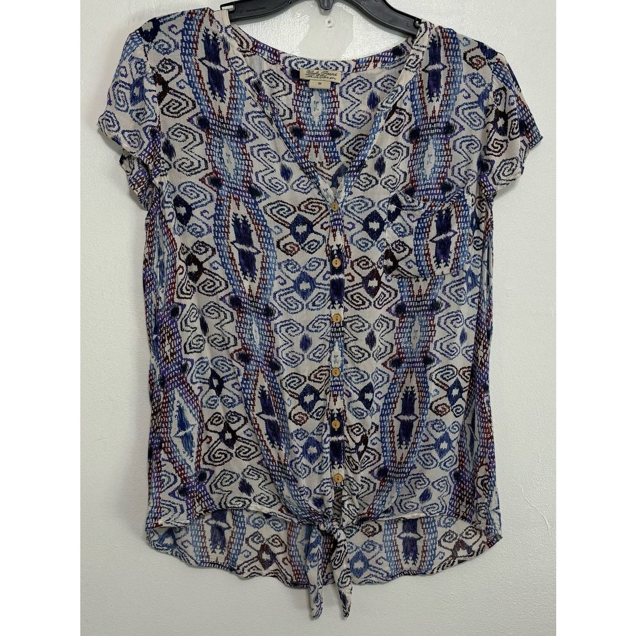 Lucky Brand Lucky Brand Multicolor Cap Sleeve Abstract Top Size M Size M / US 6-8 / IT 42-44 - 1 Thumbnail