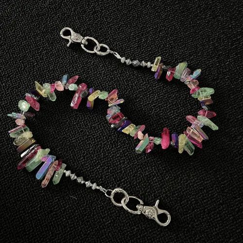 Jewelry Multicolor Crystal Beaded Wallet Chain, Pants Chain Size ONE SIZE - 5 Thumbnail