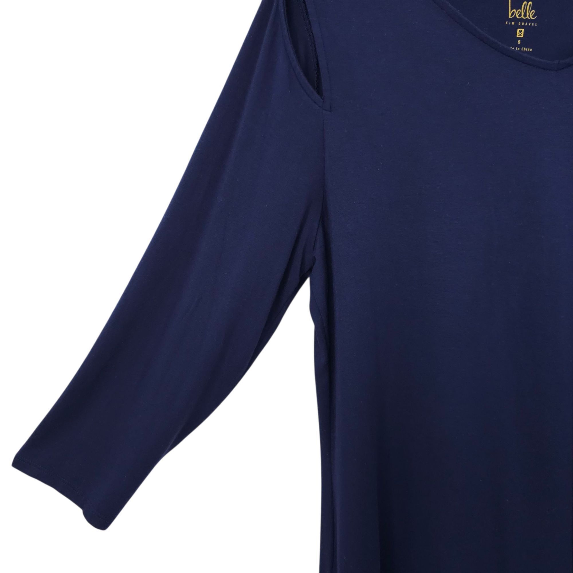 Other Belle By Kim Gravel Knit Top Womens S Cold Shoulder V Neck Size S / US 4 / IT 40 - 10 Thumbnail