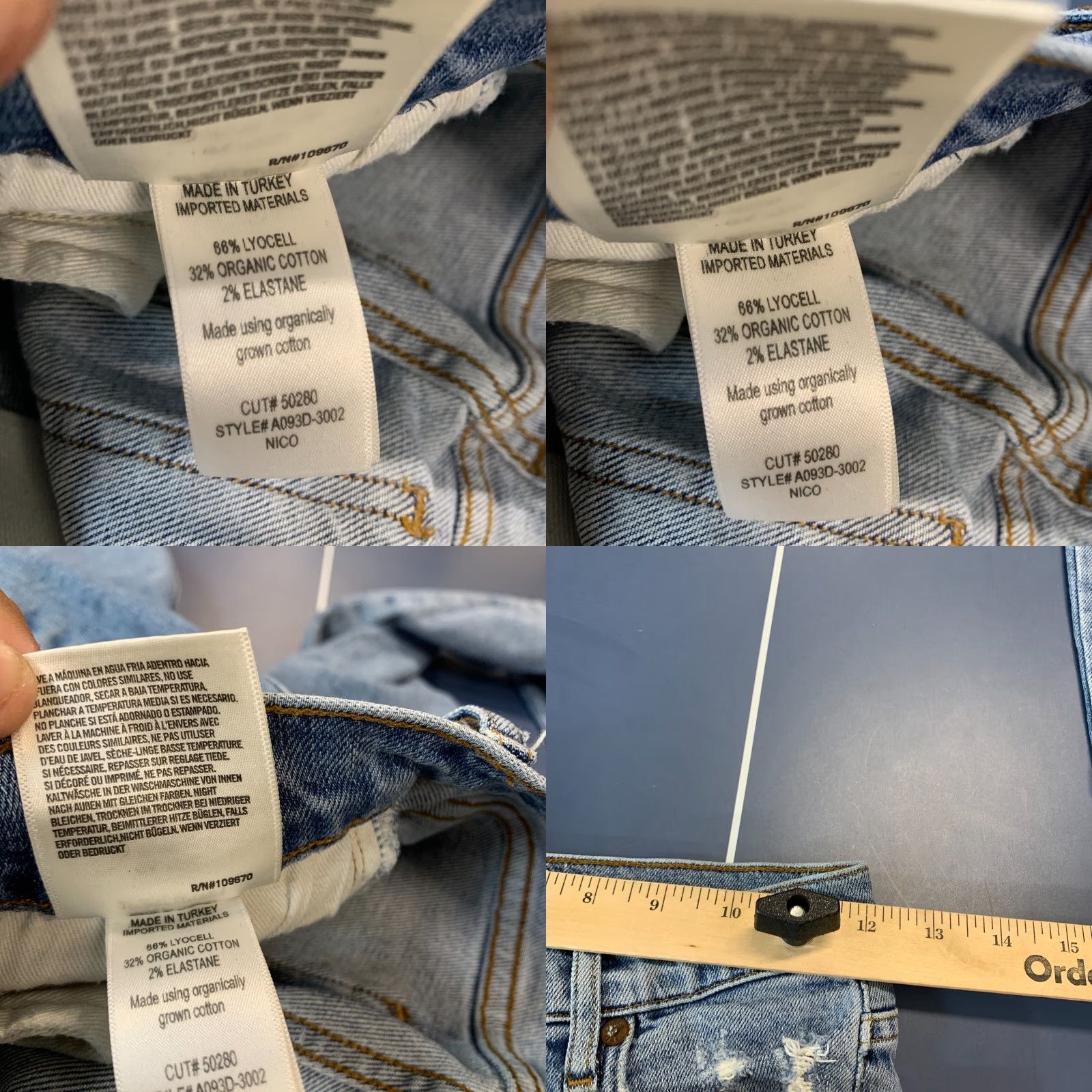 Agolde VINTAGE Agolde Los Angeles Denim Sknny Jeans Womens Size 24 Fits 24x26 Distressed Size 42" / US 20 - 10 Thumbnail