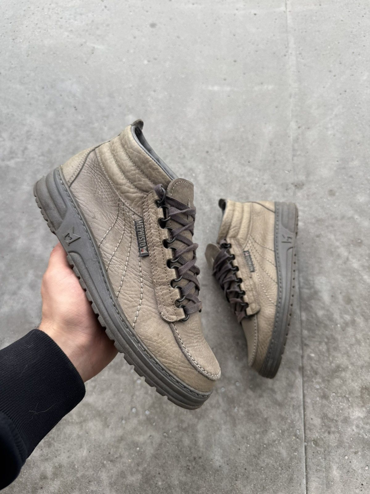 Genuine Leather × Japanese Brand × Mephisto Mephisto Leather Derby Shoes High sneakers casual Size US 8.5 / EU 41-42 - 2 Thumbnail