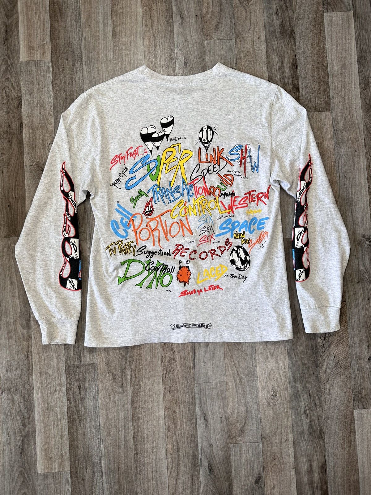 Tシャツ・カットソー Chrome Hearts Matty Boy Brain L/S T-Shirt Heather Grey Chrome Hearts Chrome Hearts Matty Boy Brain L/S T-shirt
