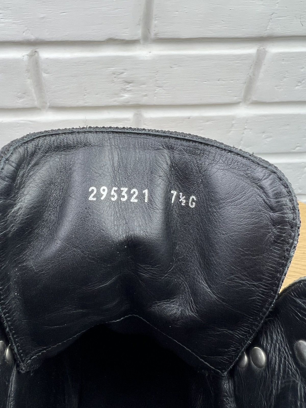 Gucci GUCCI Boots Combat Leather Shoes Lace Up GG Monogram Web Size US 8 / EU 41 - 16 Thumbnail