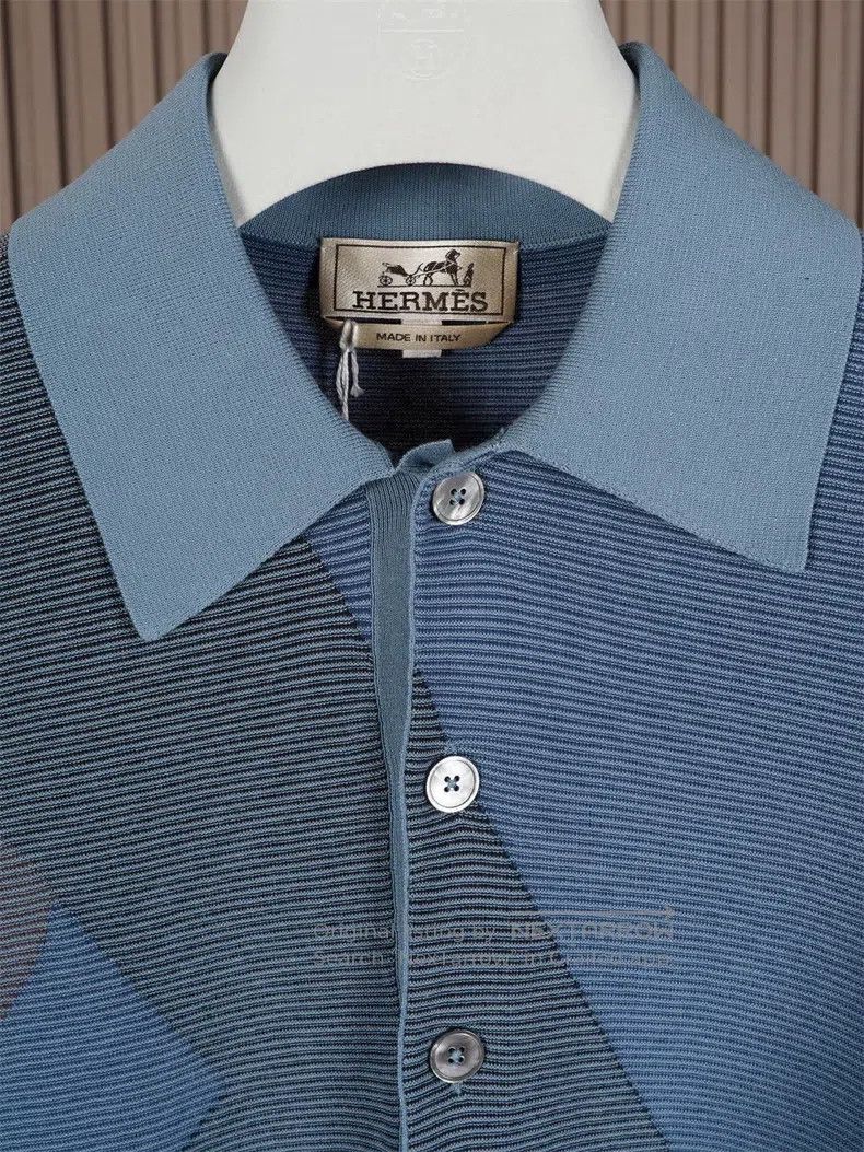 Hermes Hermes Saddle Chain Knit Short Sleeve Polo Size US M / EU 48-50 / 2 - 4 Thumbnail