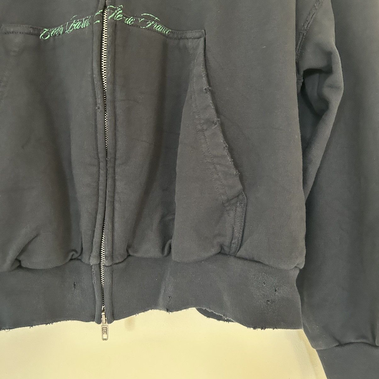 Balenciaga Balenciaga Saint Germain Navy Zip up Size US XXS / EU 40 - 3 Thumbnail