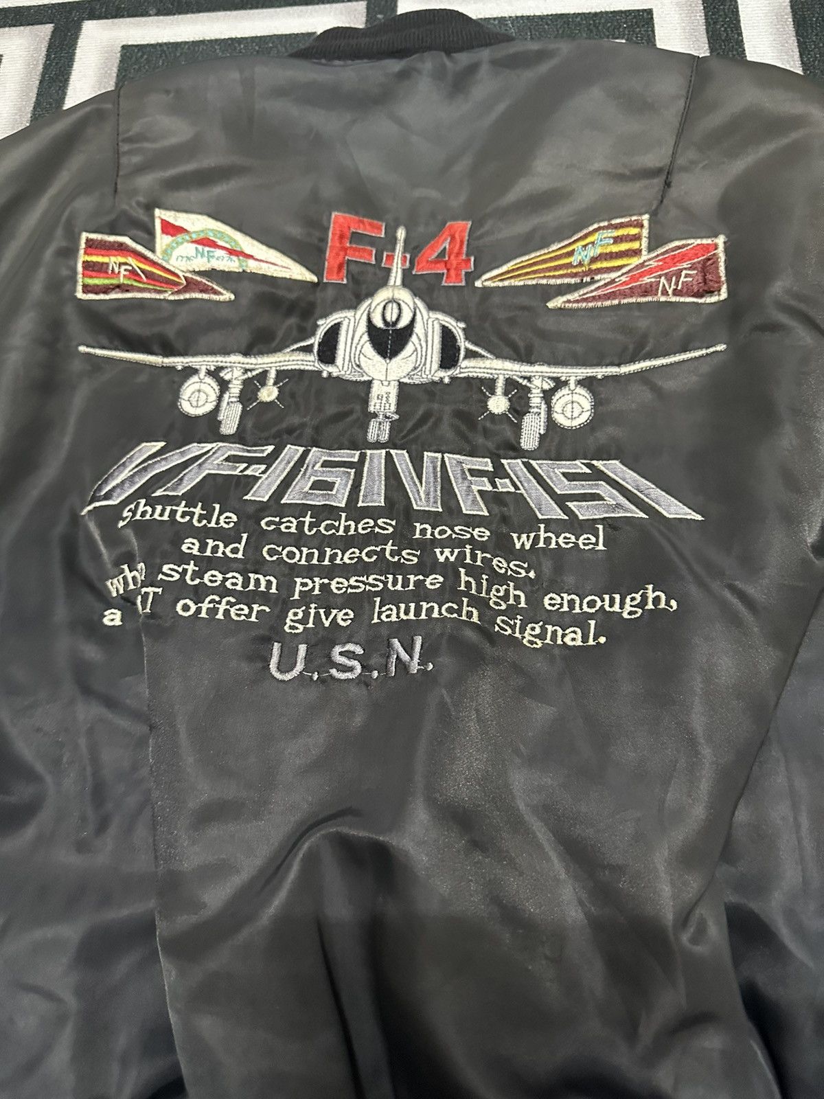 Alpha Industries Flight jacket MA1 USN embroidery by HSt Size US L / EU 52-54 / 3 - 3 Thumbnail
