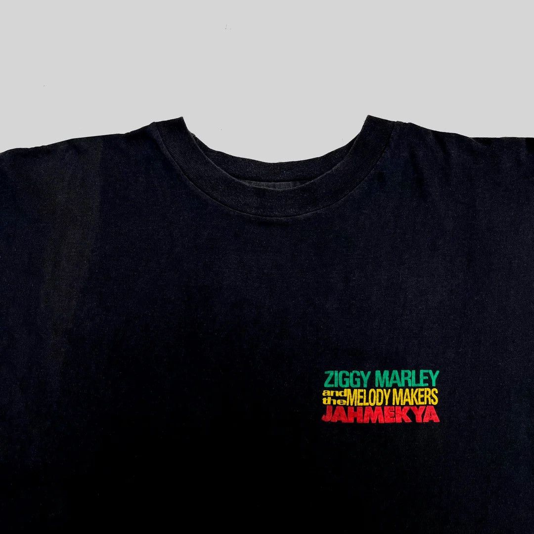 Band Tees × Vintage Ziggy Marley 1991 90s Vintage Jahmekya Band Tour T-Shirt Size US L / EU 52-54 / 3 - 2 Thumbnail