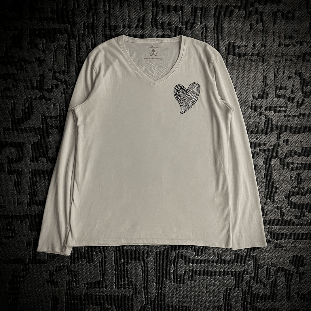Roen x semantic design Skull Stud Long Sleeve T-Shirt