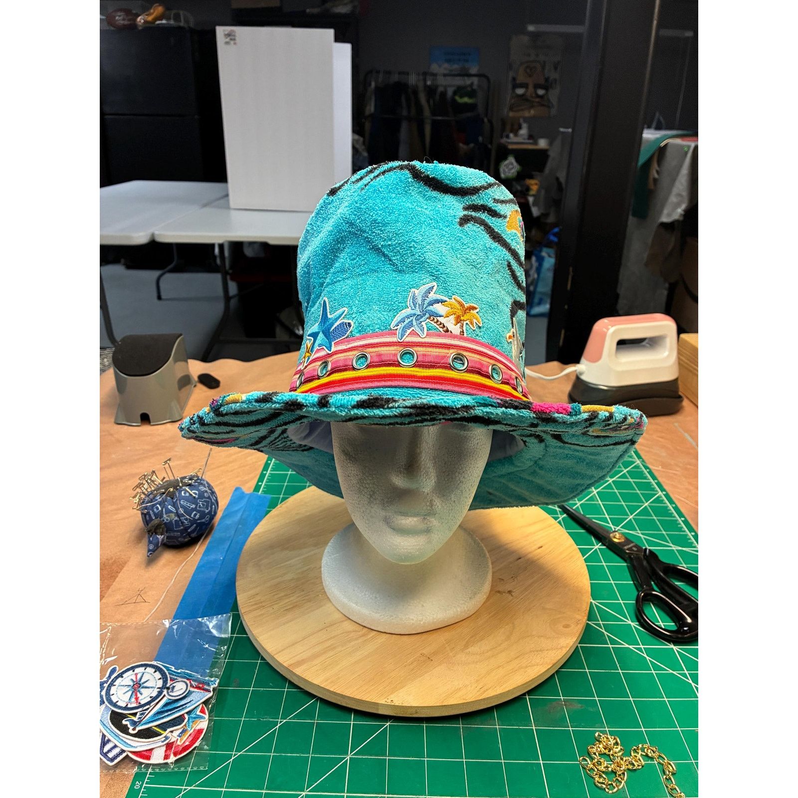 Other Save Our Oceans – One of a Kind Festival Hat – Medium Size ONE SIZE - 1 Thumbnail
