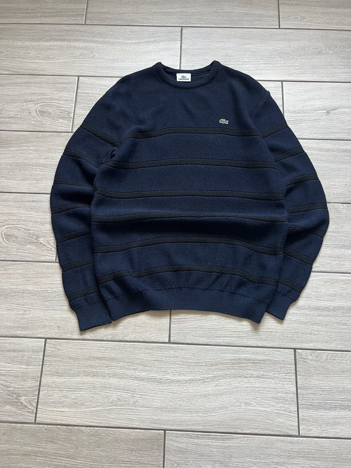 Lacoste Vintage Lacoste Sweater Retro Wool Knit Baggy 90s France 🇫🇷 Size US XL / EU 56 / 4 - 2 Thumbnail