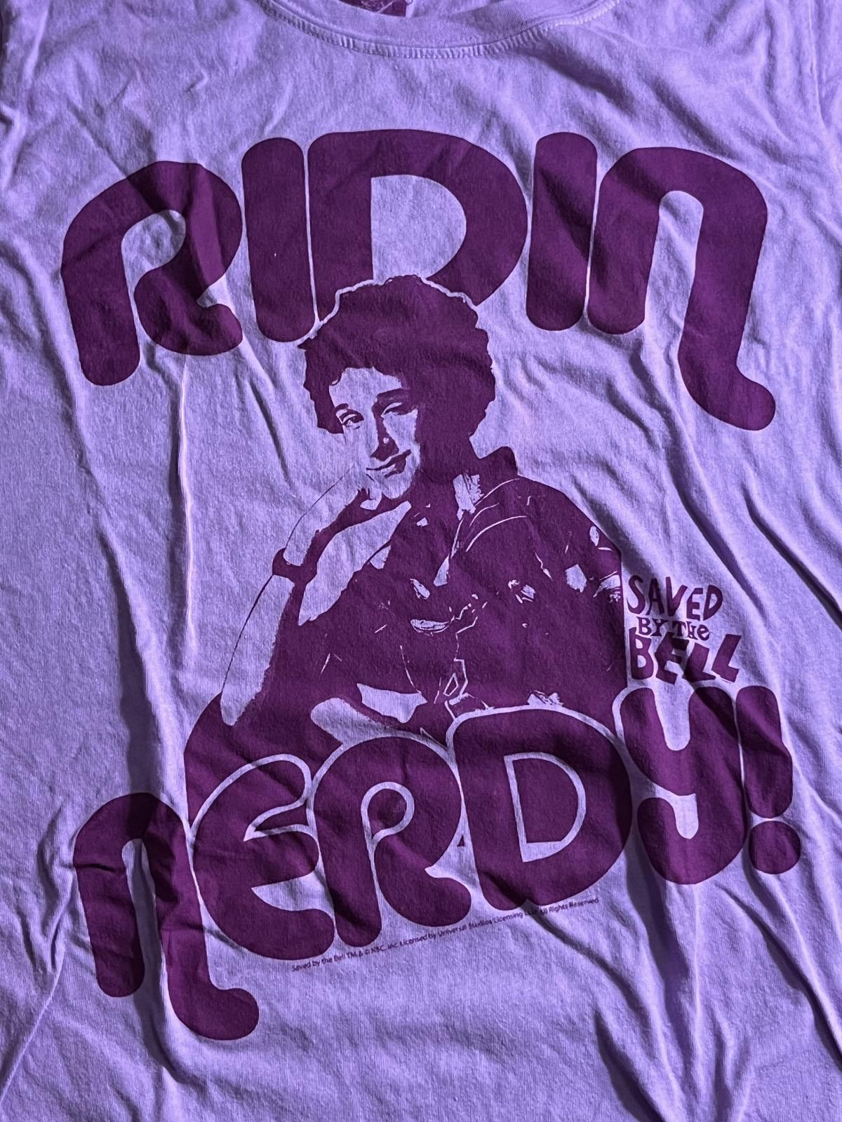 Designer Saved By The Bell Shirt - Screech Powers Ridin Nerdy Juniors Size L / US 10 / IT 46 - 3 Thumbnail