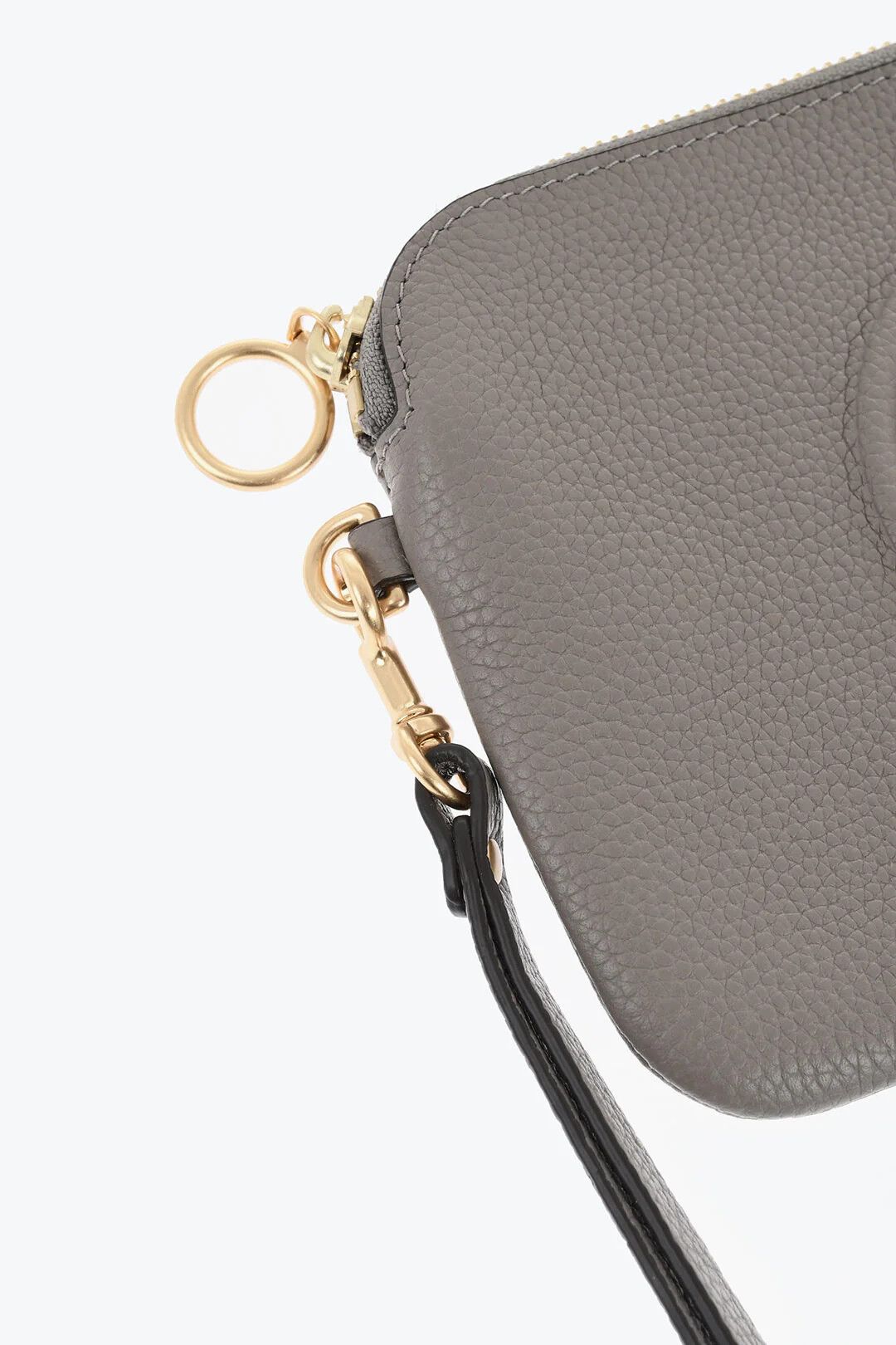 Tory Burch og1mm0426 Size: OS / Hammered Leather Clutch in Grey Size ONE SIZE - 3 Thumbnail