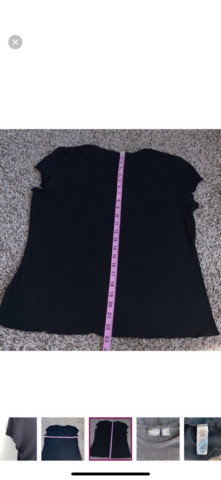Rachel Zoe Rachel Zoe xl ribbed black crewneck tee Size XL / US 12-14 / IT 48-50 - 5 Thumbnail