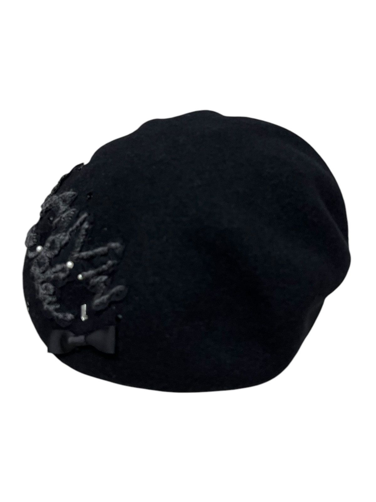 Lanvin 🔥LANVIN Embroidery Spellout Wool Beret Hat Gallery Size ONE SIZE - 8 Thumbnail
