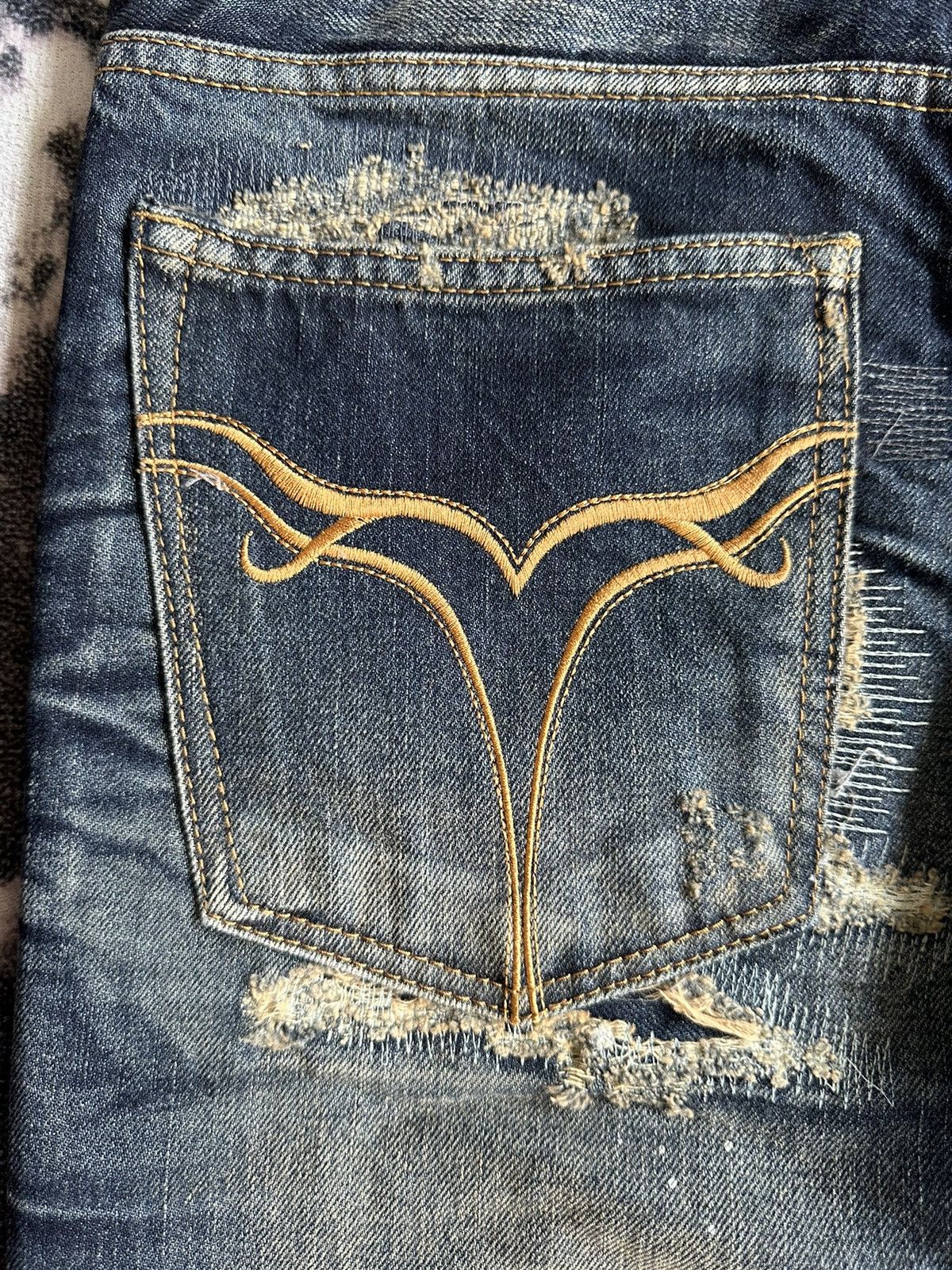 JACKROSE 00's Jackrose j-rock tribe couture boro denim jeans Size US 31 - 8 Thumbnail