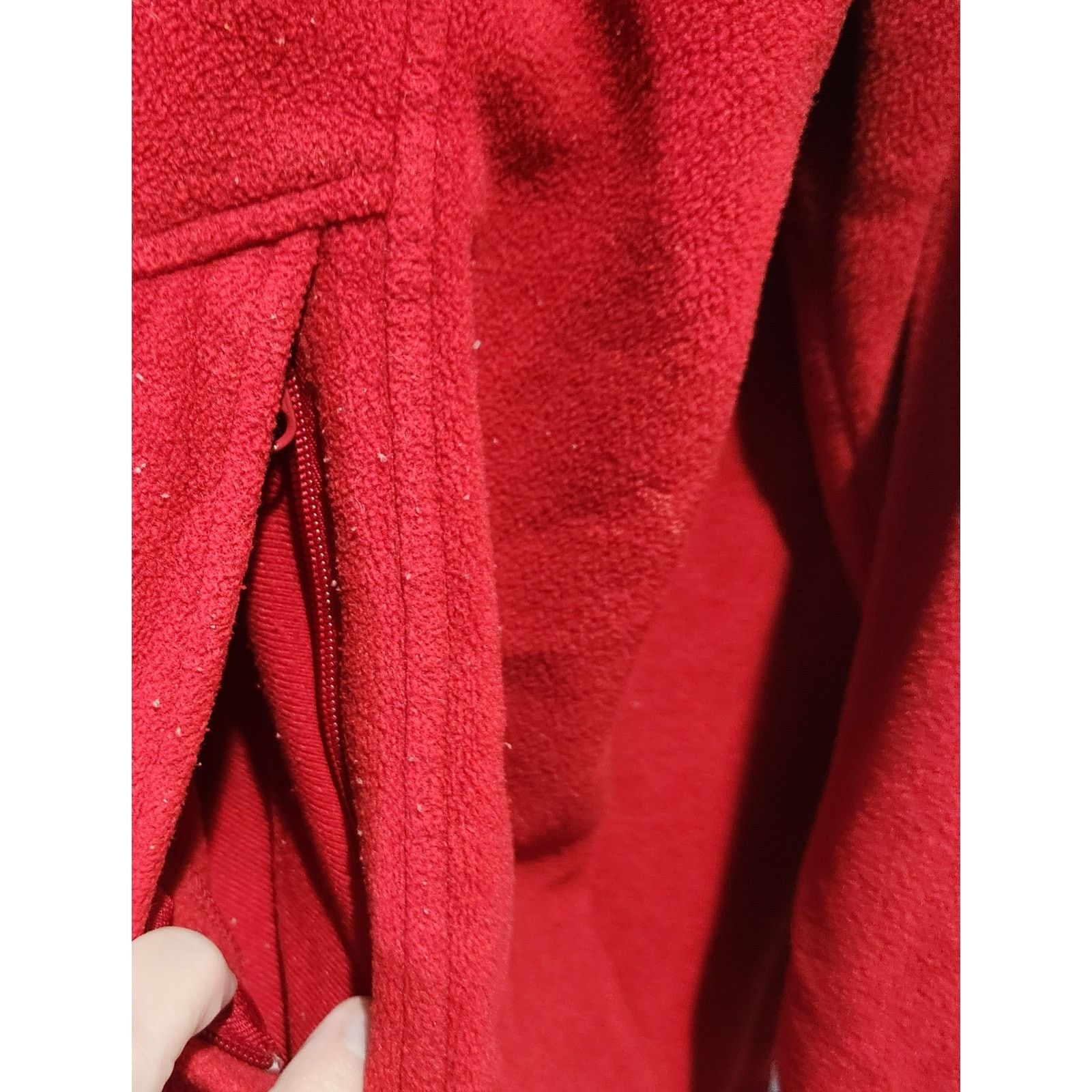 Catalina Catalina Woman Red Fleece Full Zip Jacket 2X 20W 22W Size XXL / US 16-18 / IT 52-54 - 3 Thumbnail