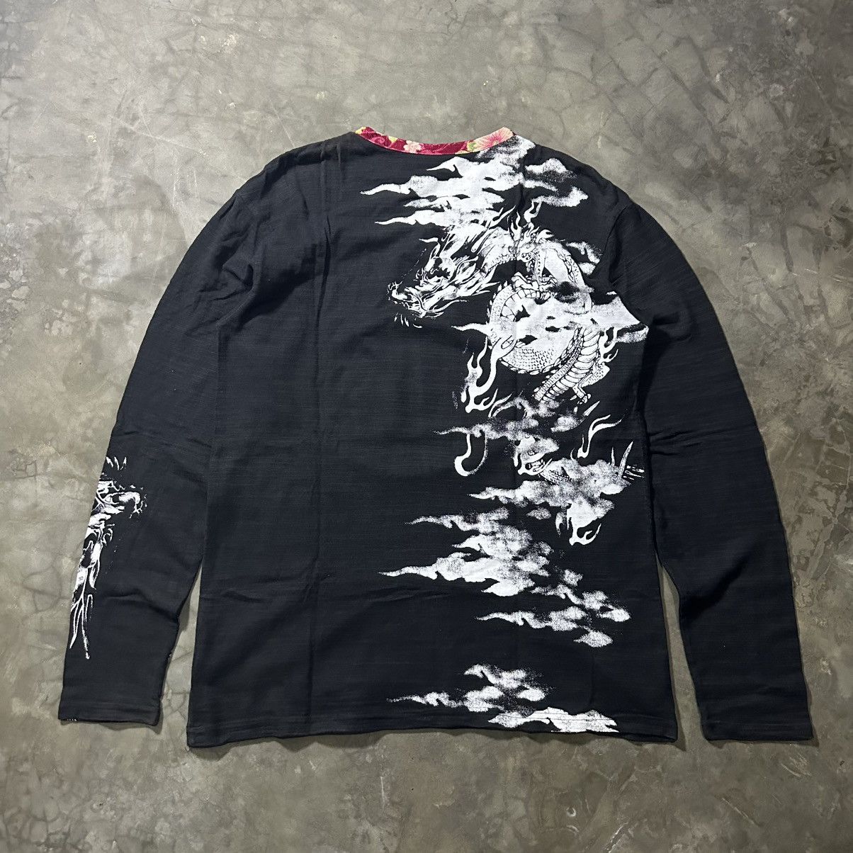 Japanese Brand 🐉JAPANESE TRADITIONAL DRAGON LONG SLEEVE SUKAJAN STYLE🐉 Size US L / EU 52-54 / 3 - 2 Thumbnail