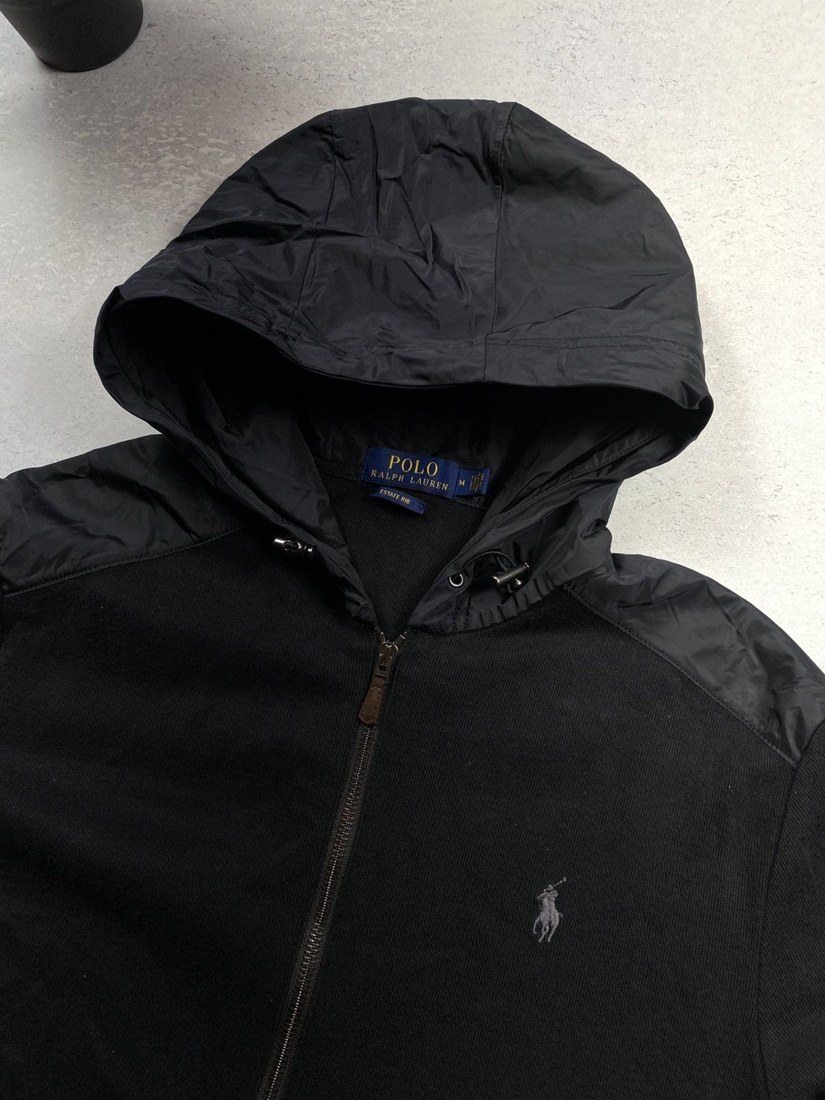 Ralph Lauren Black hoodie from Ralph Lauren with a zipper and nylon hood Size US M / EU 48-50 / 2 - 5 Thumbnail