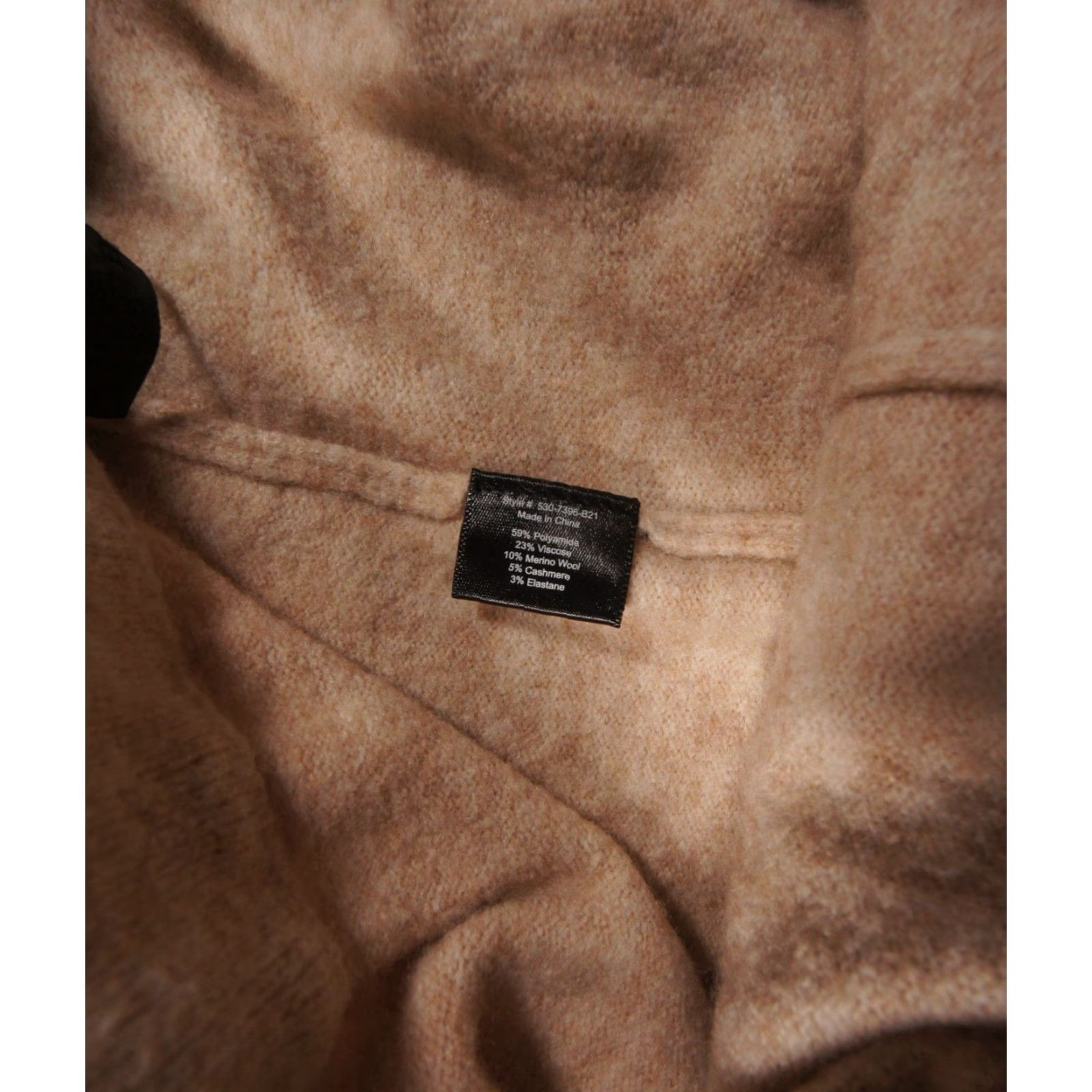 Vintage Jenni Kayne Pants Womens Large Beige Knit Wide-Leg Wool Cashmere Blend Casual Travel Size 36" / US 14 / IT 50 - 6 Thumbnail