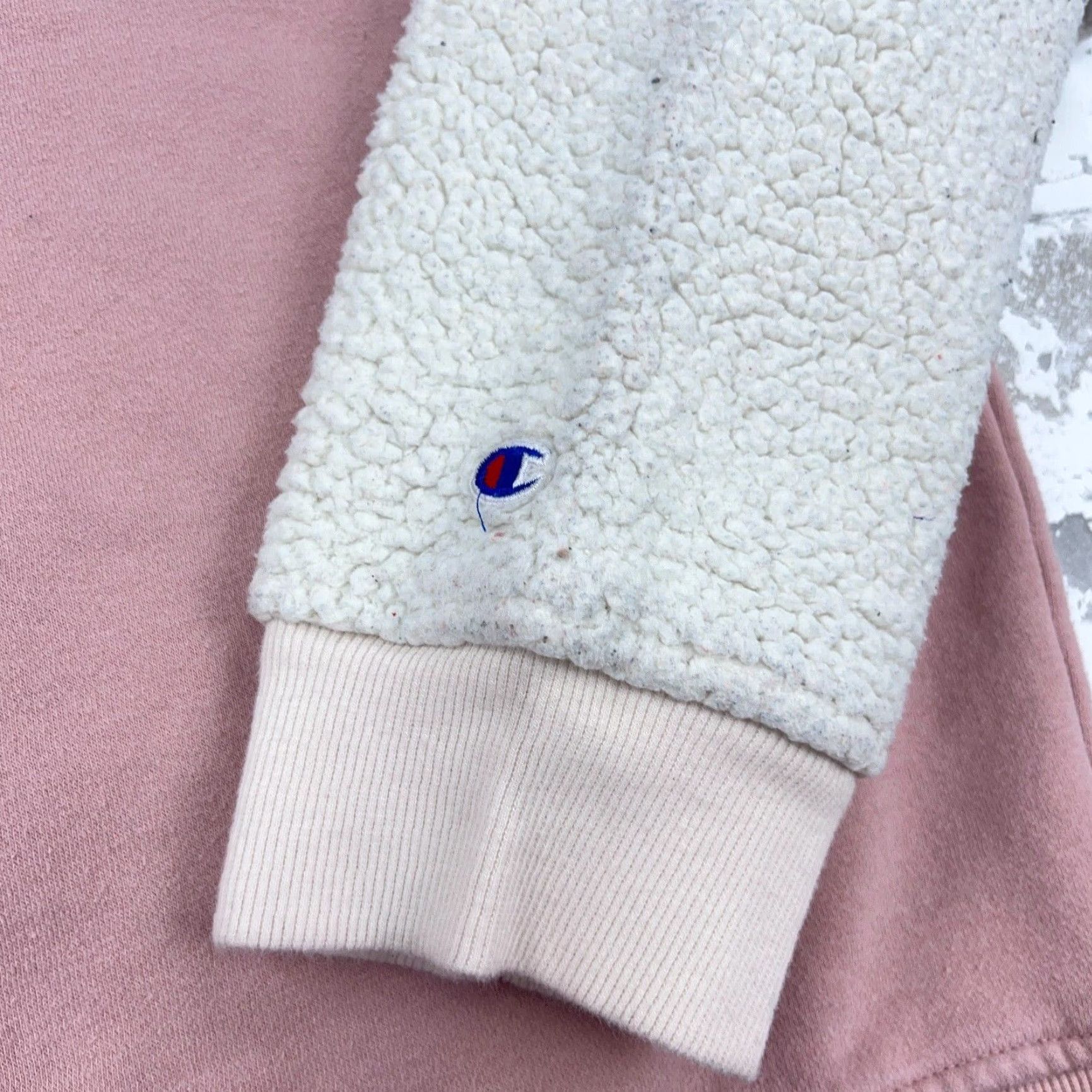 Champion Champion Sweatshirt Women XL Pink White Crew Neck Sweater Blank Plain Retro Size XL / US 12-14 / IT 48-50 - 4 Thumbnail