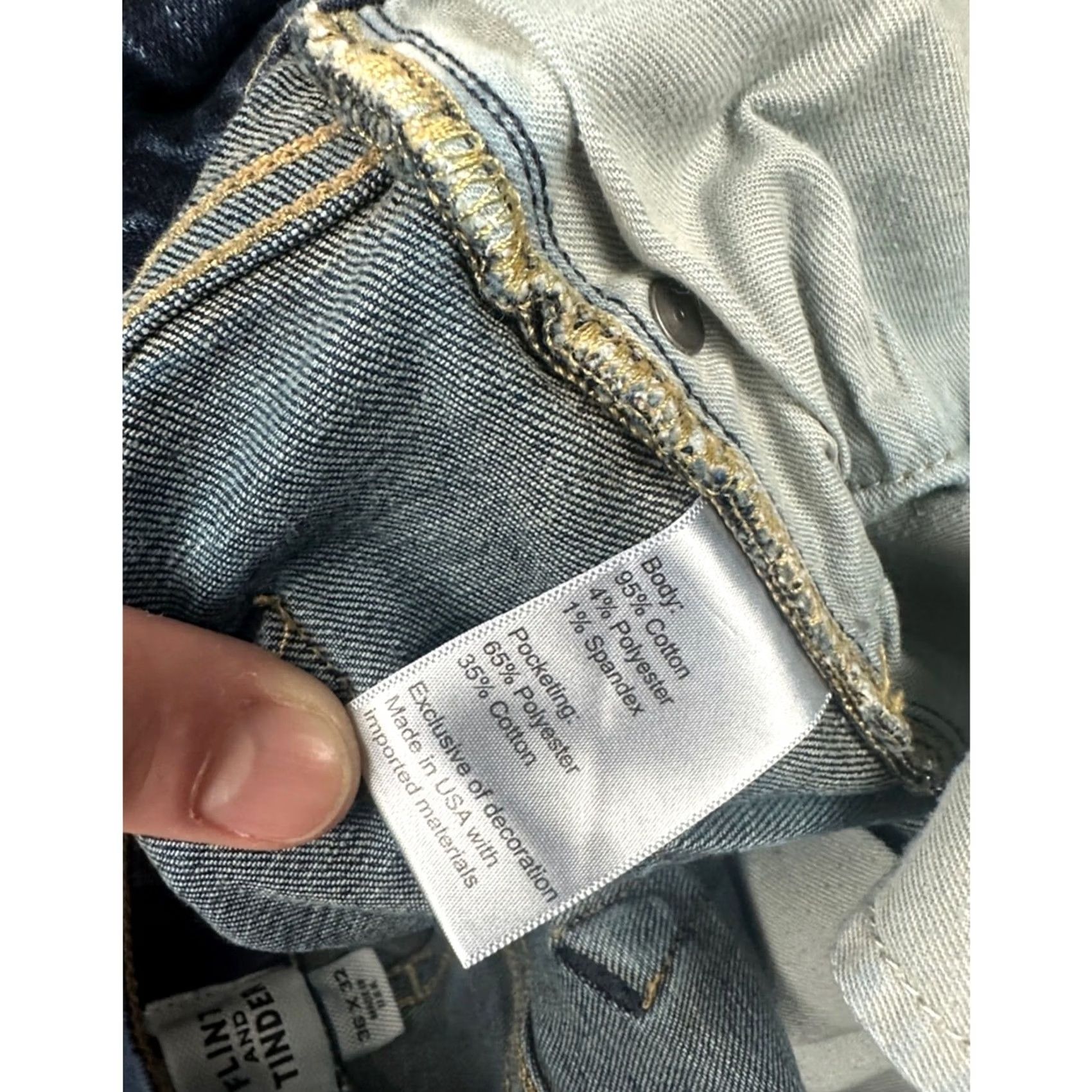 Flint And Tinder Flint and Tinder Jeans Slim Fit 36x32 Blue Men Shirt? Size US 36 / EU 52 - 8 Thumbnail