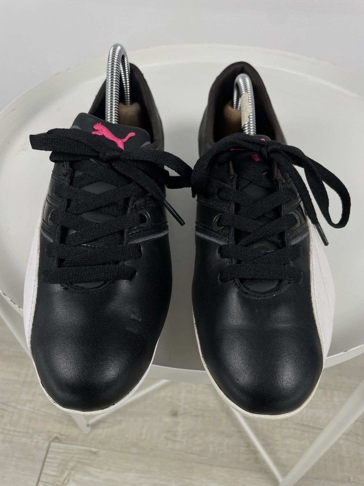 Ferrari × Puma Deatstock Rare Y2K Jet Speed Cat Leather Black Laces Low Moto Sneakers Shoes Size US 8.5 / IT 38.5 - 14 Thumbnail