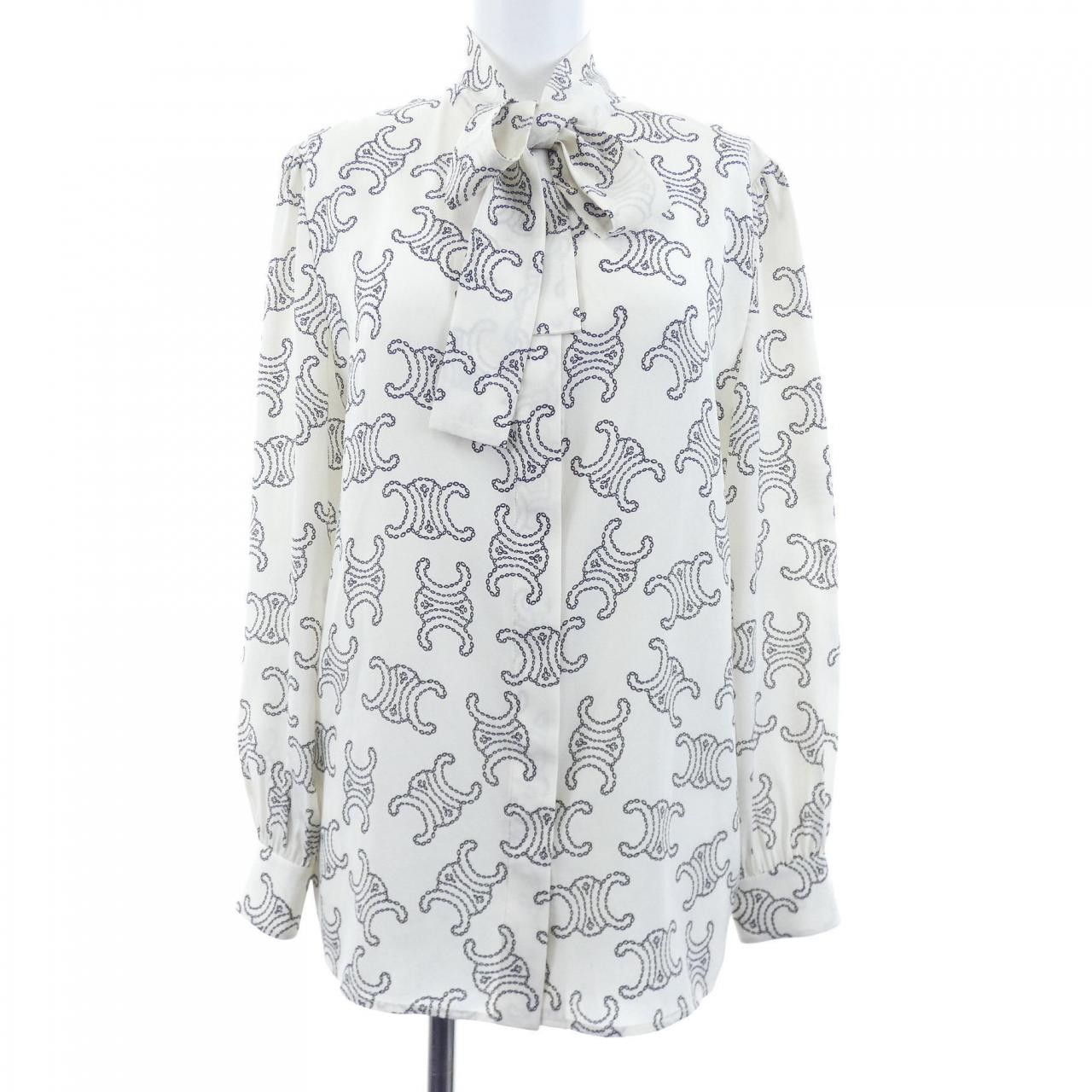 Celine Celine CELINE Silk Shirt Textile Tops 2B1040632 DUTY FREE for USA Size ONE SIZE - 1 Thumbnail