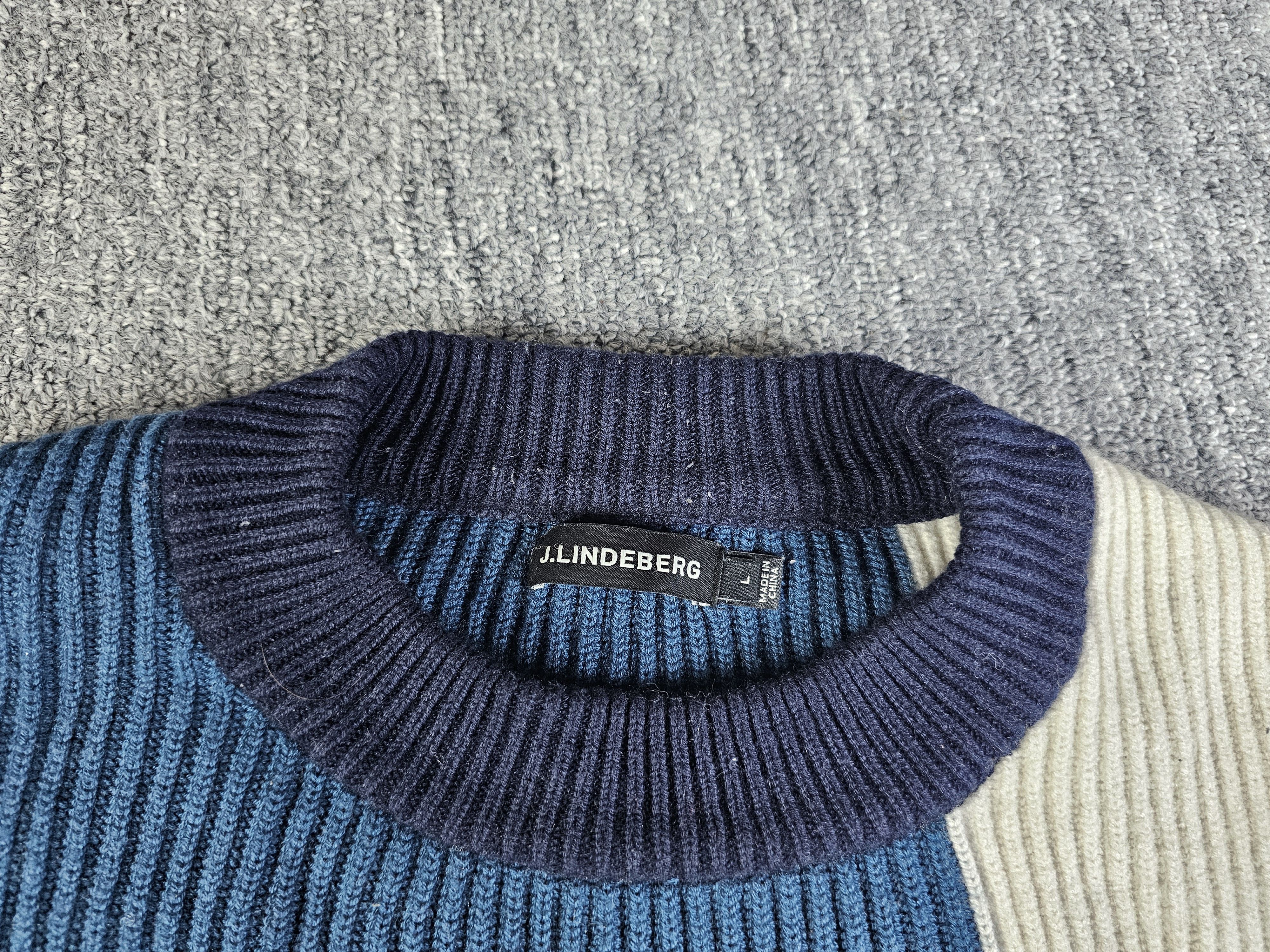 J.Lindeberg J.Lindeberg Ivan Colorblock Wool Blend Crewneck Sweater L Size US L / EU 52-54 / 3 - 4 Thumbnail