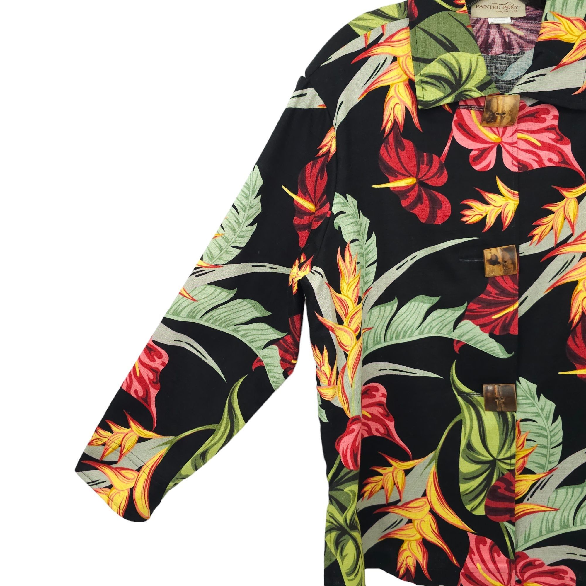 Other Painted Pony Floral Print Jacket Womens Size XL Cotton Size XL / US 12-14 / IT 48-50 - 12 Thumbnail