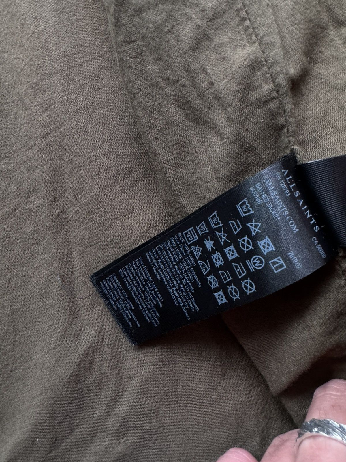 Allsaints AllSaints Halley Stevensons Olive Waxed Military Jacket L Size US L / EU 52-54 / 3 - 9 Thumbnail