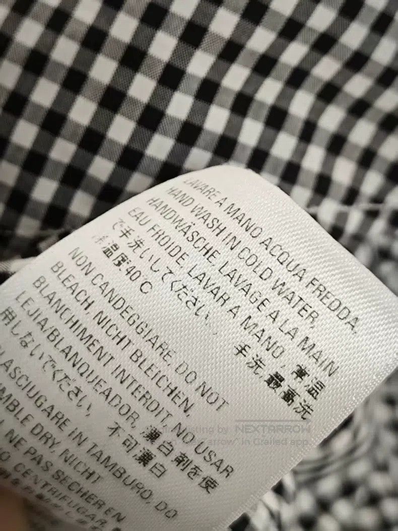 Balenciaga Balenciaga Long Sleeve Black and White Plaid Shirt with Ba Size XS / US 0-2 / IT 36-38 - 6 Thumbnail