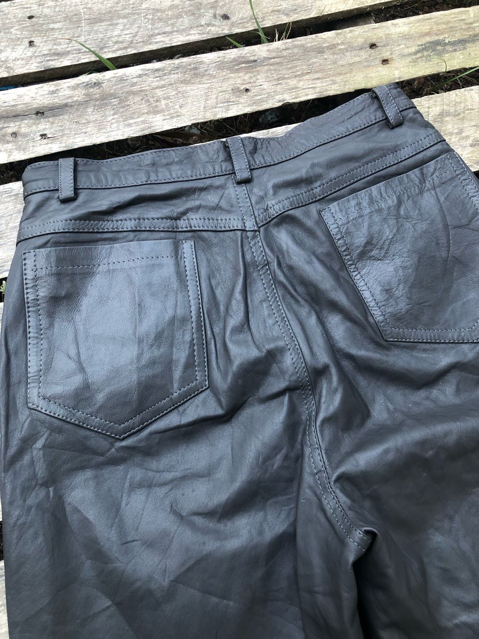 Leather × Vintage Vintage Leather Pants Size US 30 / EU 46 - 4 Thumbnail
