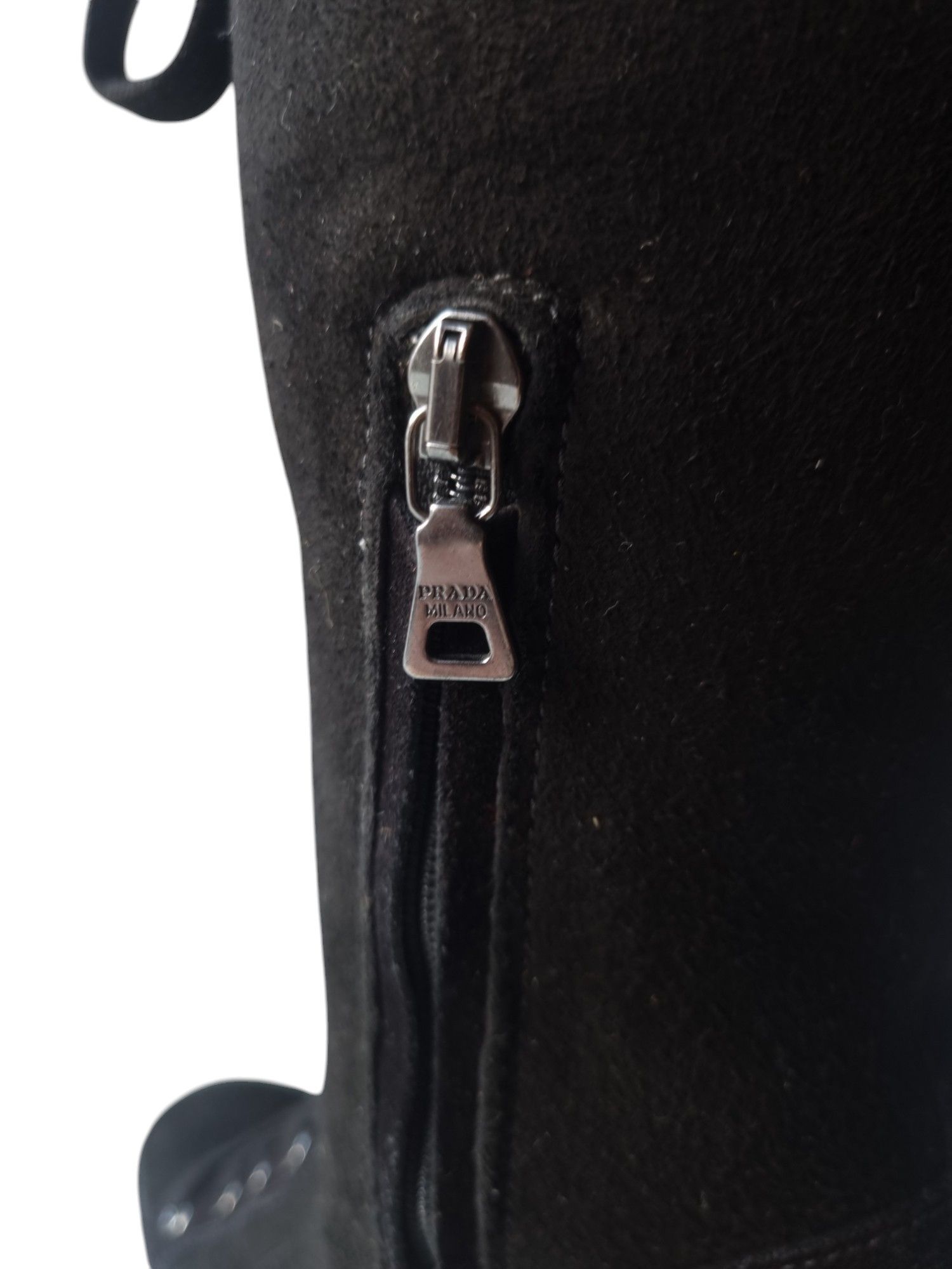 Prada Box Prada Suede Sheepskin Wedge Lace Up Leather Upper Boots Size US 6 / IT 36 - 15 Thumbnail