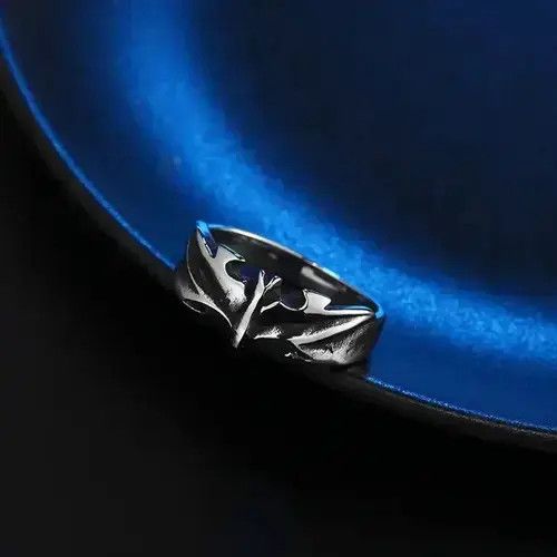 Jewelry Vintage Gothic Stainless Steel Vampire Bat Ring Size ONE SIZE - 2 Thumbnail