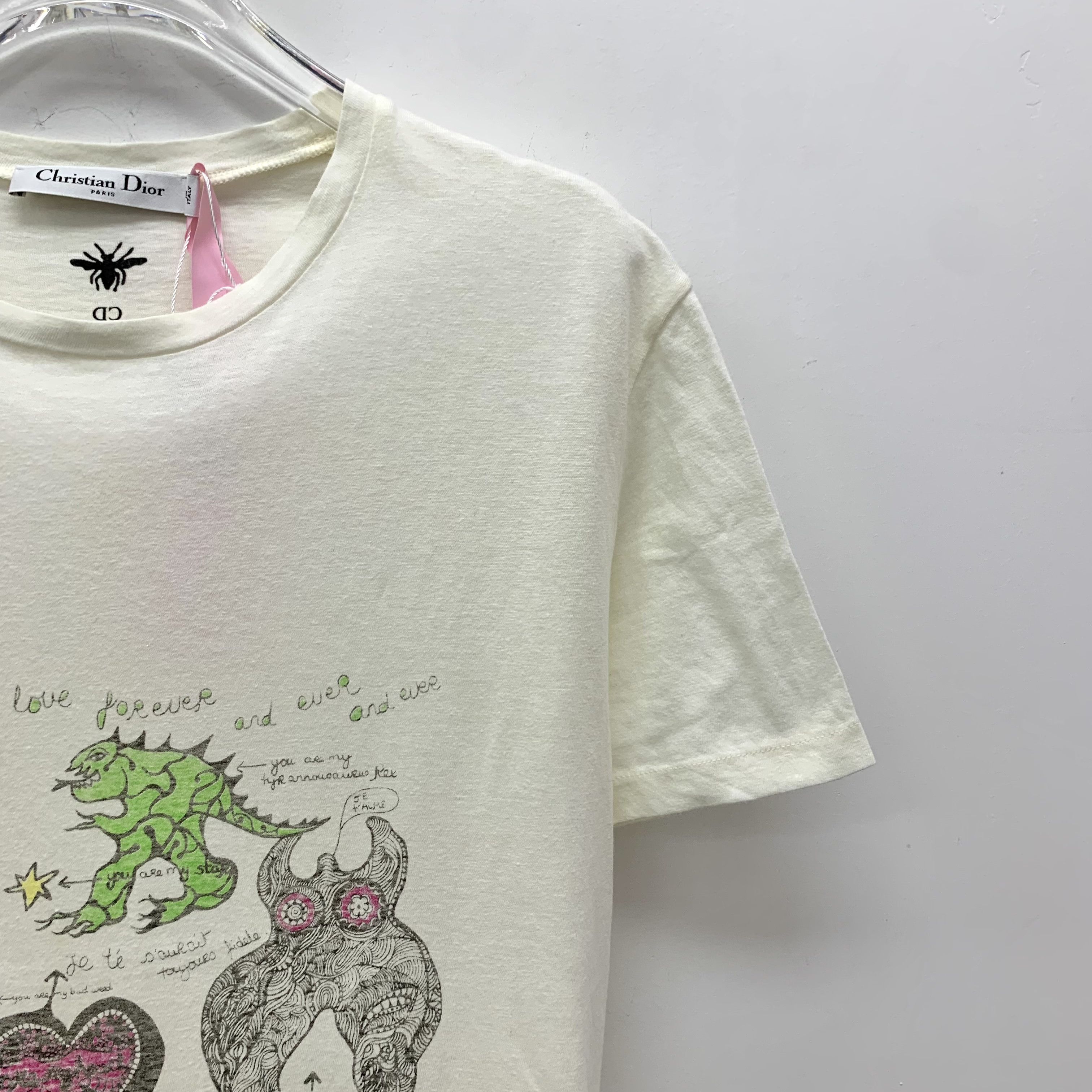 Dior Dior Graphic Tee Off-White Monster Print (Size L) Size L / US 10 / IT 46 - 8 Thumbnail