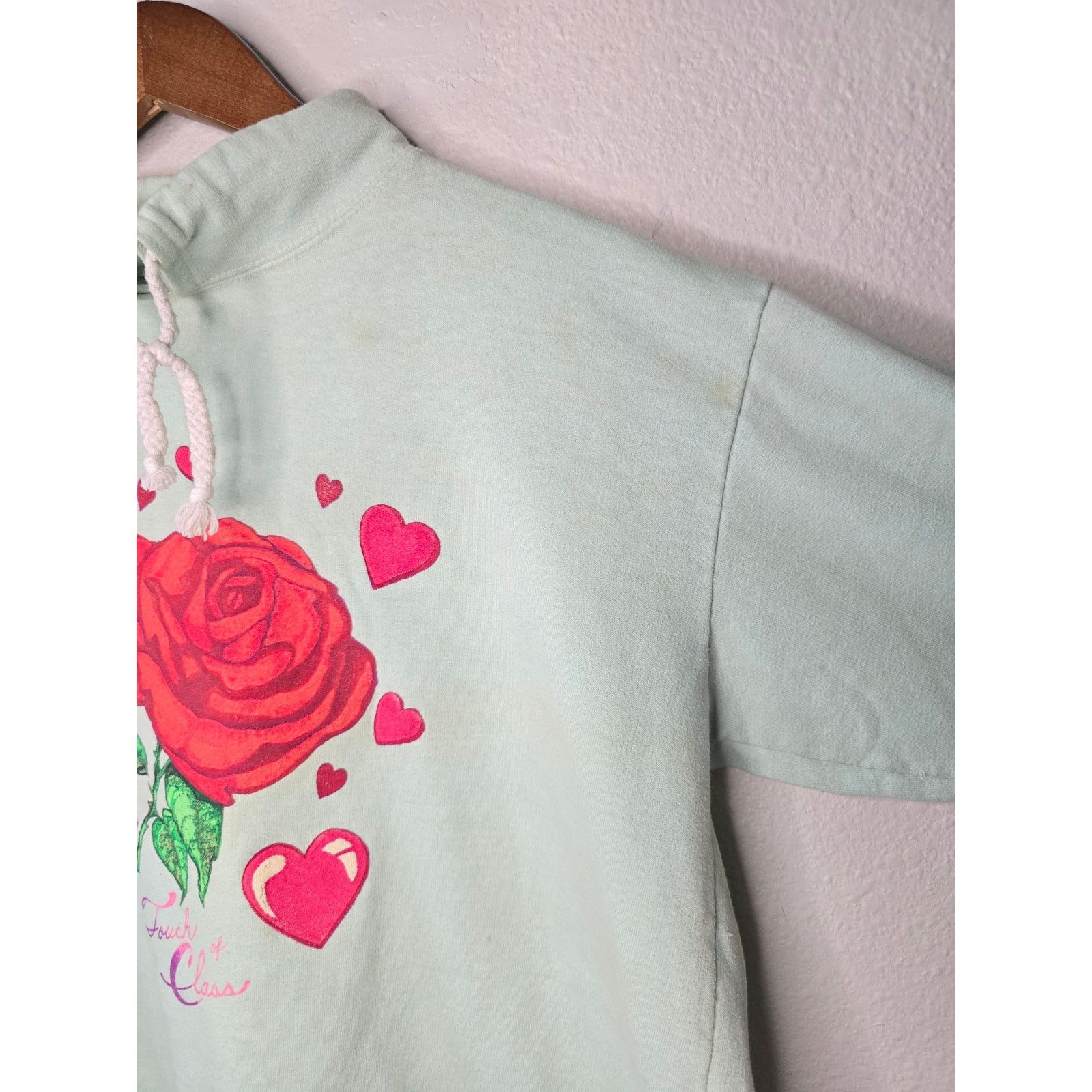 Vintage Vintage Womens Rose Sweatshirt M Touch Of Class 1989 80s Size M / US 6-8 / IT 42-44 - 5 Thumbnail