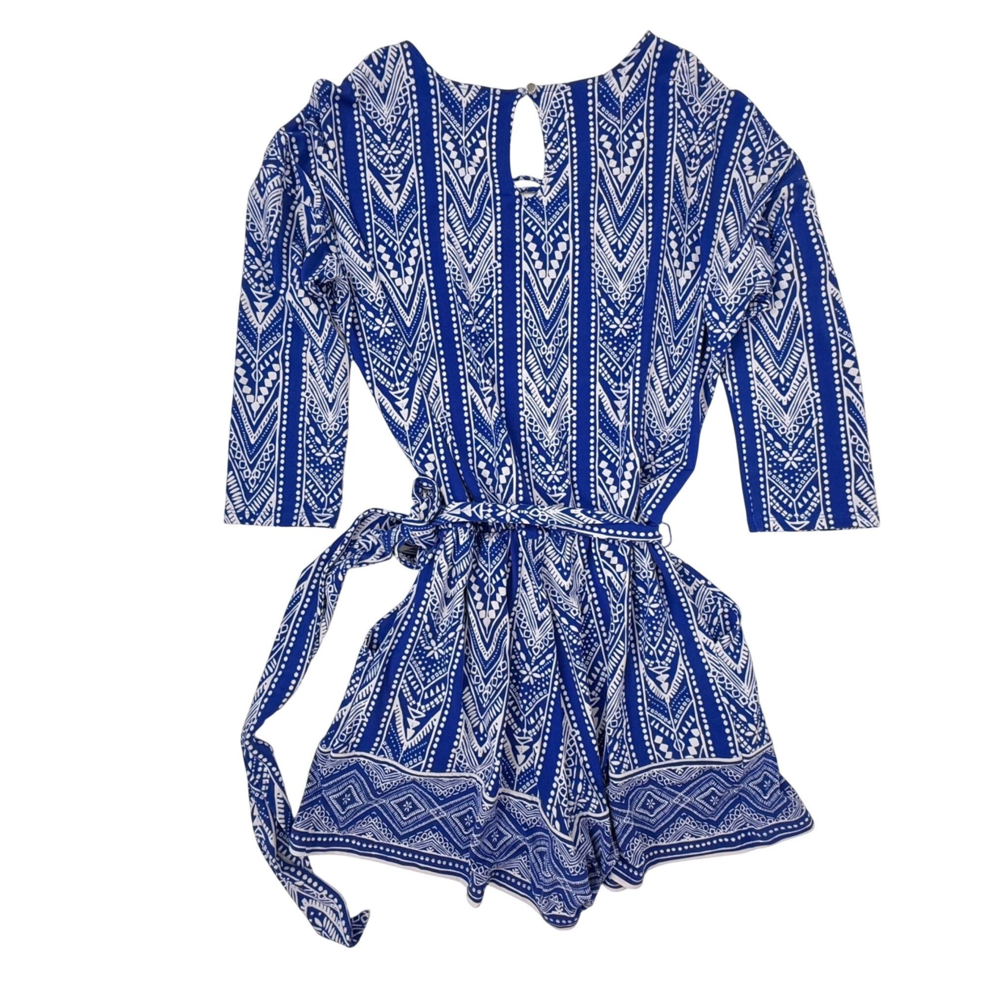 Other 41 Hawthorn Romper 3/4-Sleeve with Pockets V-Neck Blue Size Size 27" / US 4 / IT 40 - 5 Thumbnail