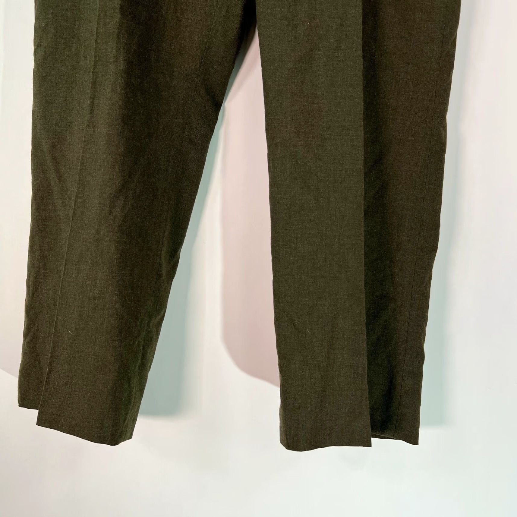 Vintage US ARMY Flat Front Low Rise Straight Leg Green Trouser Dress Pants Mens Size 33S Size US 33 - 4 Thumbnail