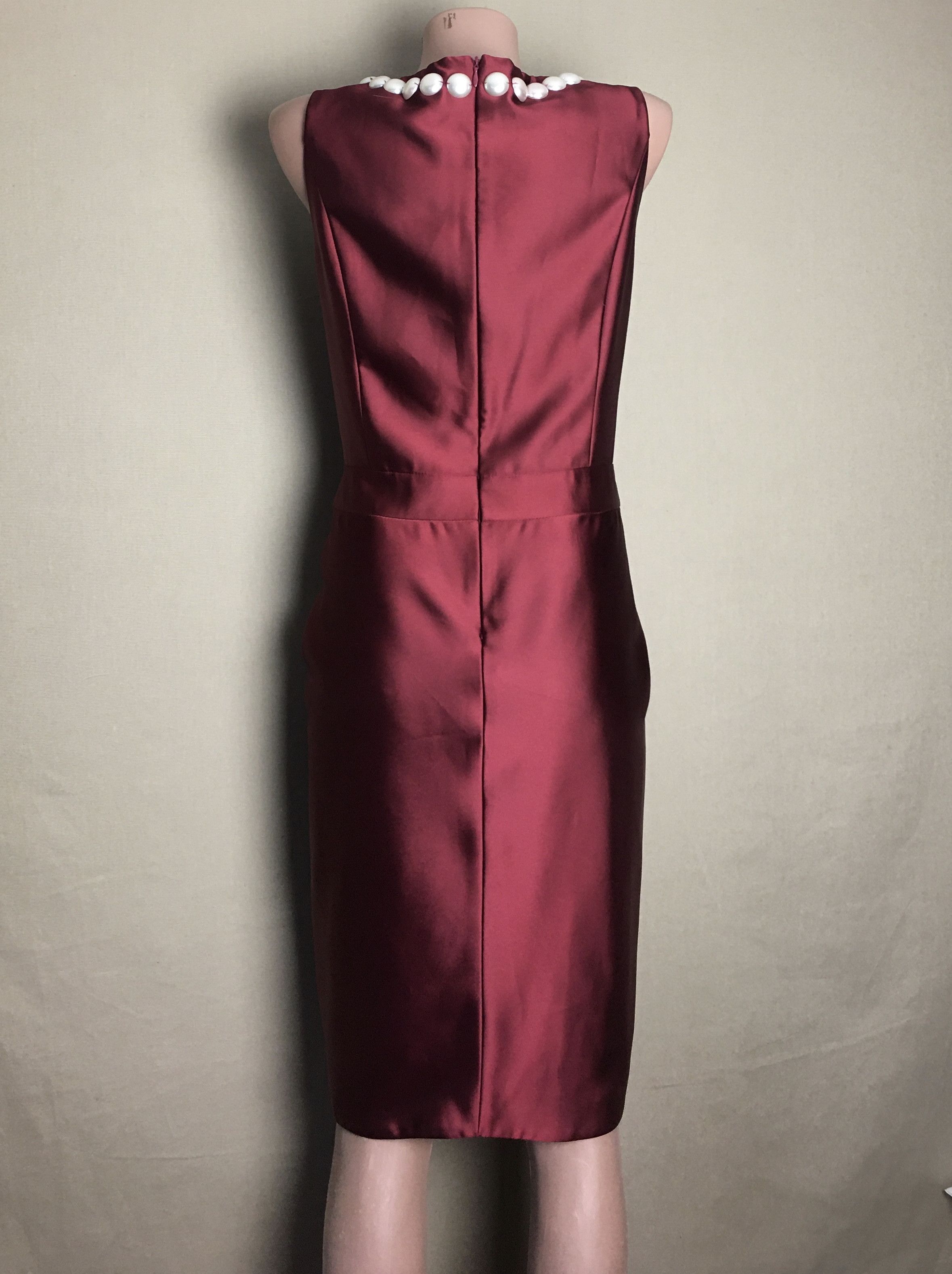 Moschino Love Moschino Red Satin Bodycon Dress UK10 US6 Size M / US 6-8 / IT 42-44 - 3 Thumbnail