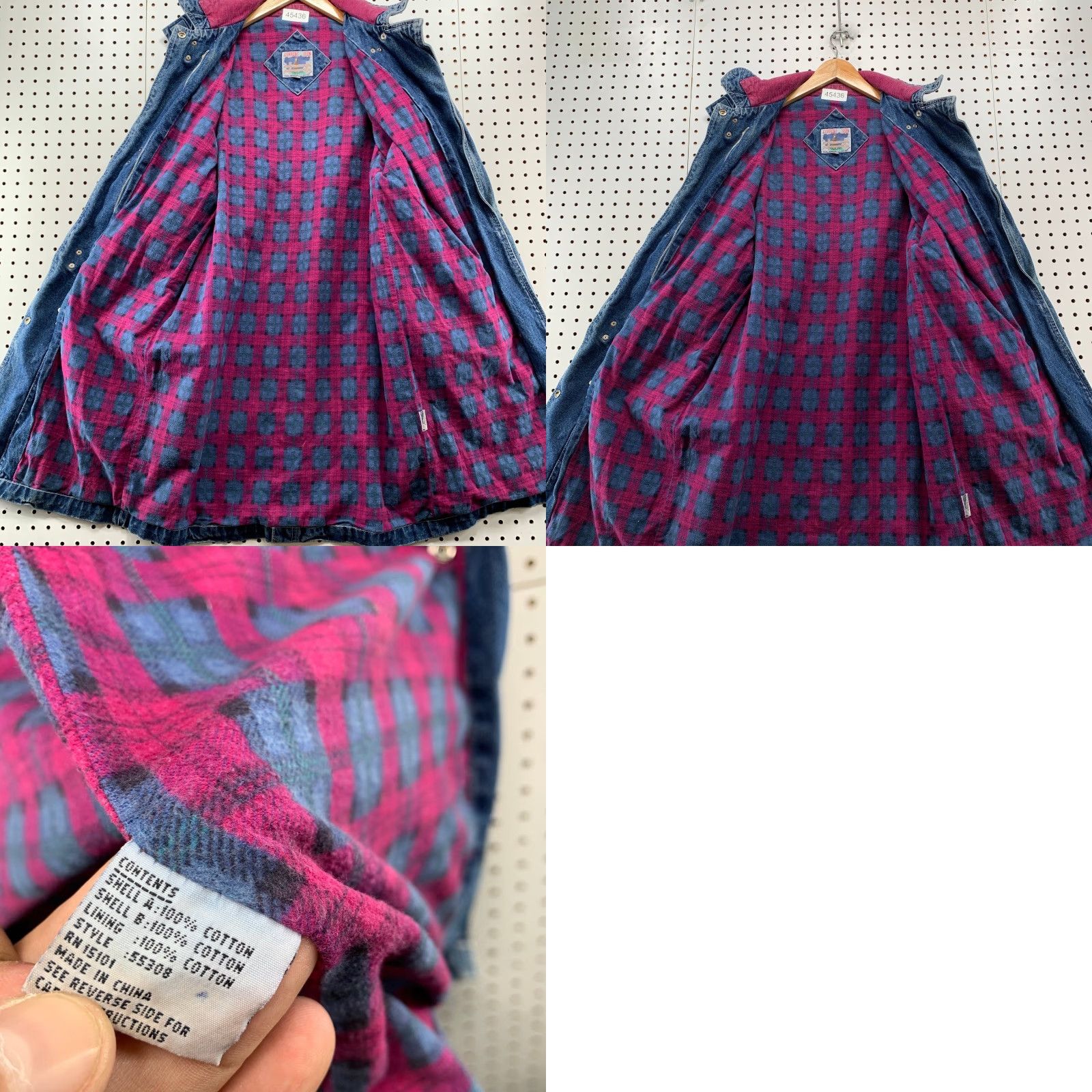 Vintage VINTAGE Current Seen Denim Fireman Hook Denim Coat Womens Small Flannel Lined Shirt Size S / US 4 / IT 40 - 10 Thumbnail