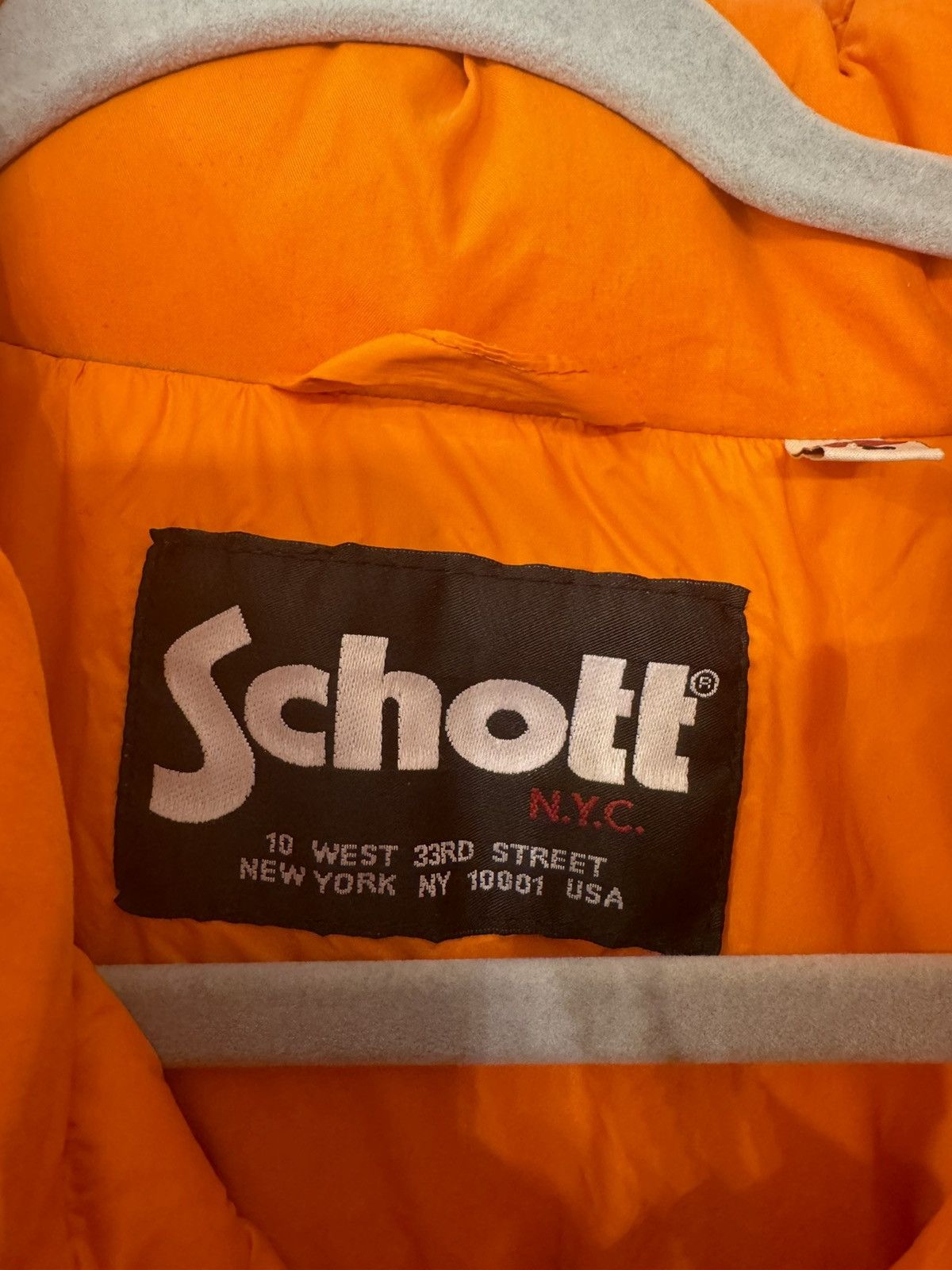 Designer Schott Orange jacket vintage USA retro stylish 00s y2k 90s Size US L / EU 52-54 / 3 - 6 Thumbnail