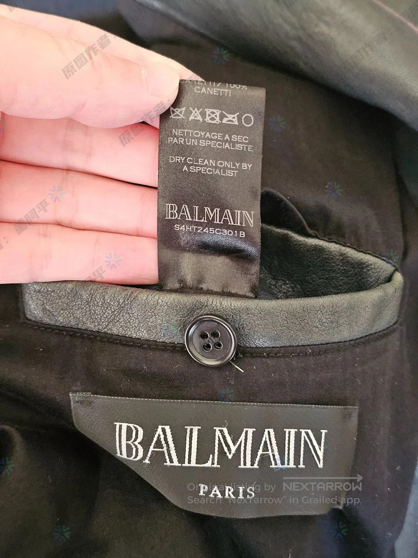 Balmain balmain men's motorcycle leather jacket. Size US L / EU 52-54 / 3 - 4 Thumbnail