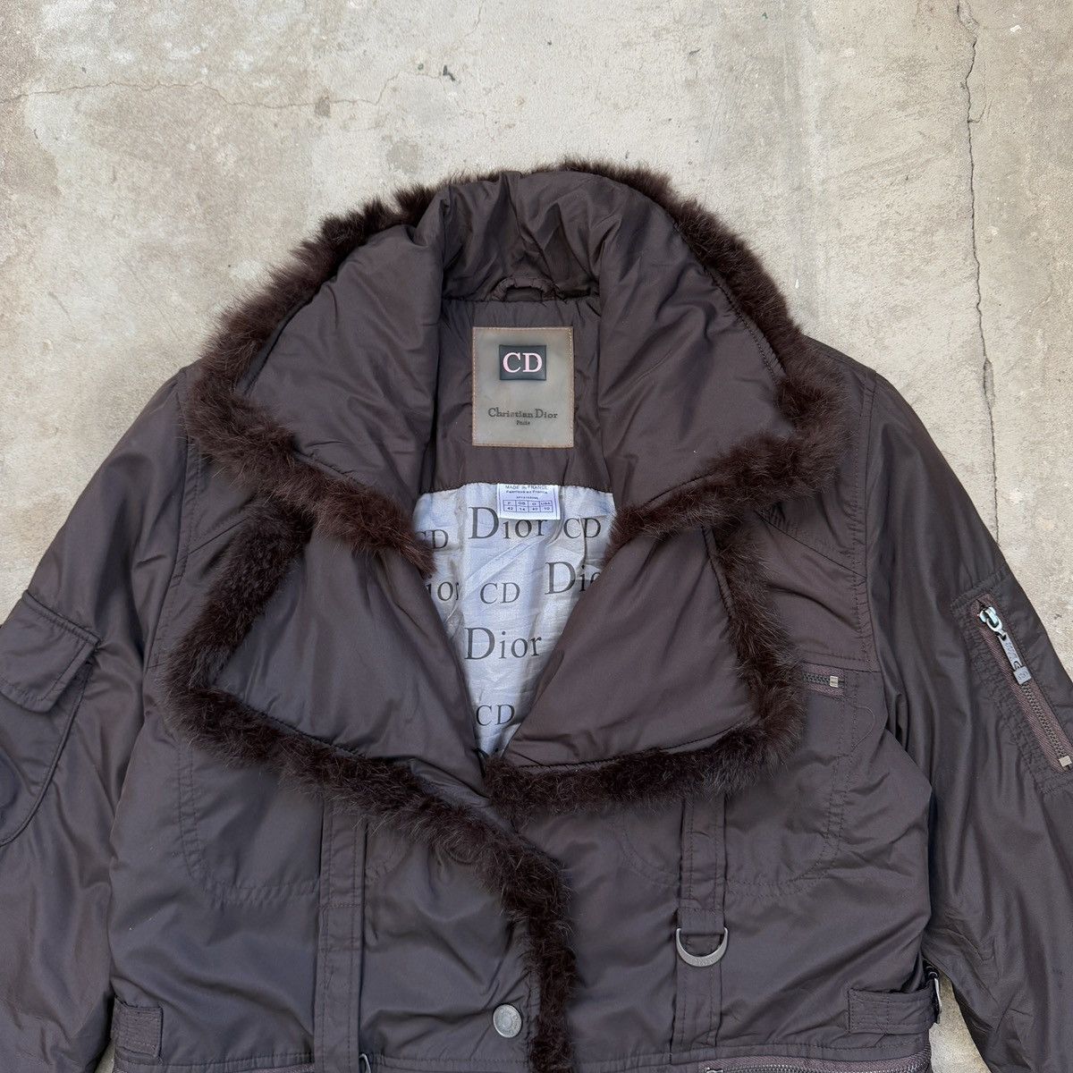 Christian Dior Monsieur Vintage 90’s Christian Dior Paris Real Fur/Nylon Jacket Size L / US 10 / IT 46 - 3 Thumbnail