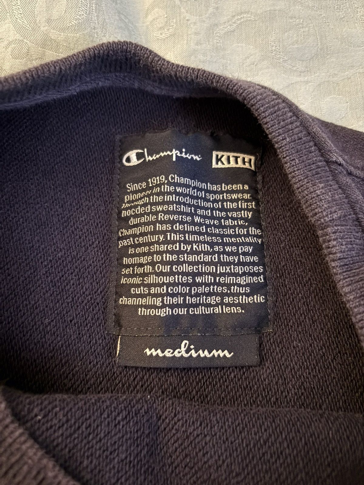 Champion × Kith Champion Kith Blue Crewneck With Double Embroidered Logo Size US M / EU 48-50 / 2 - 5 Thumbnail