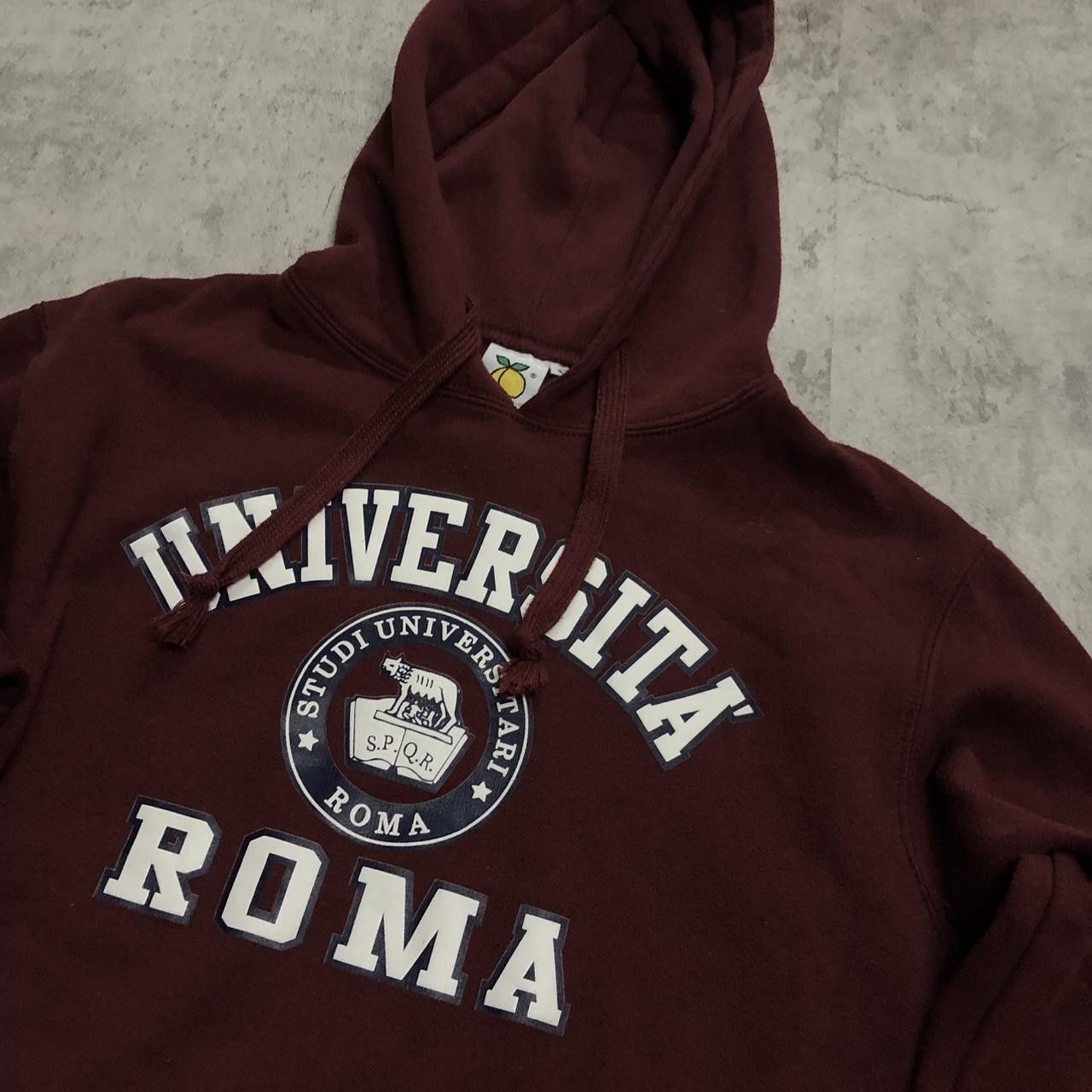 Other Burgundy and white University of Roma hoodie #italianstyle Size US S / EU 44-46 / 1 - 2 Thumbnail