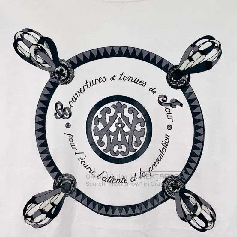Hermes Hermes White classic round pattern printed cotton short-sl Size XS / US 0-2 / IT 36-38 - 4 Thumbnail