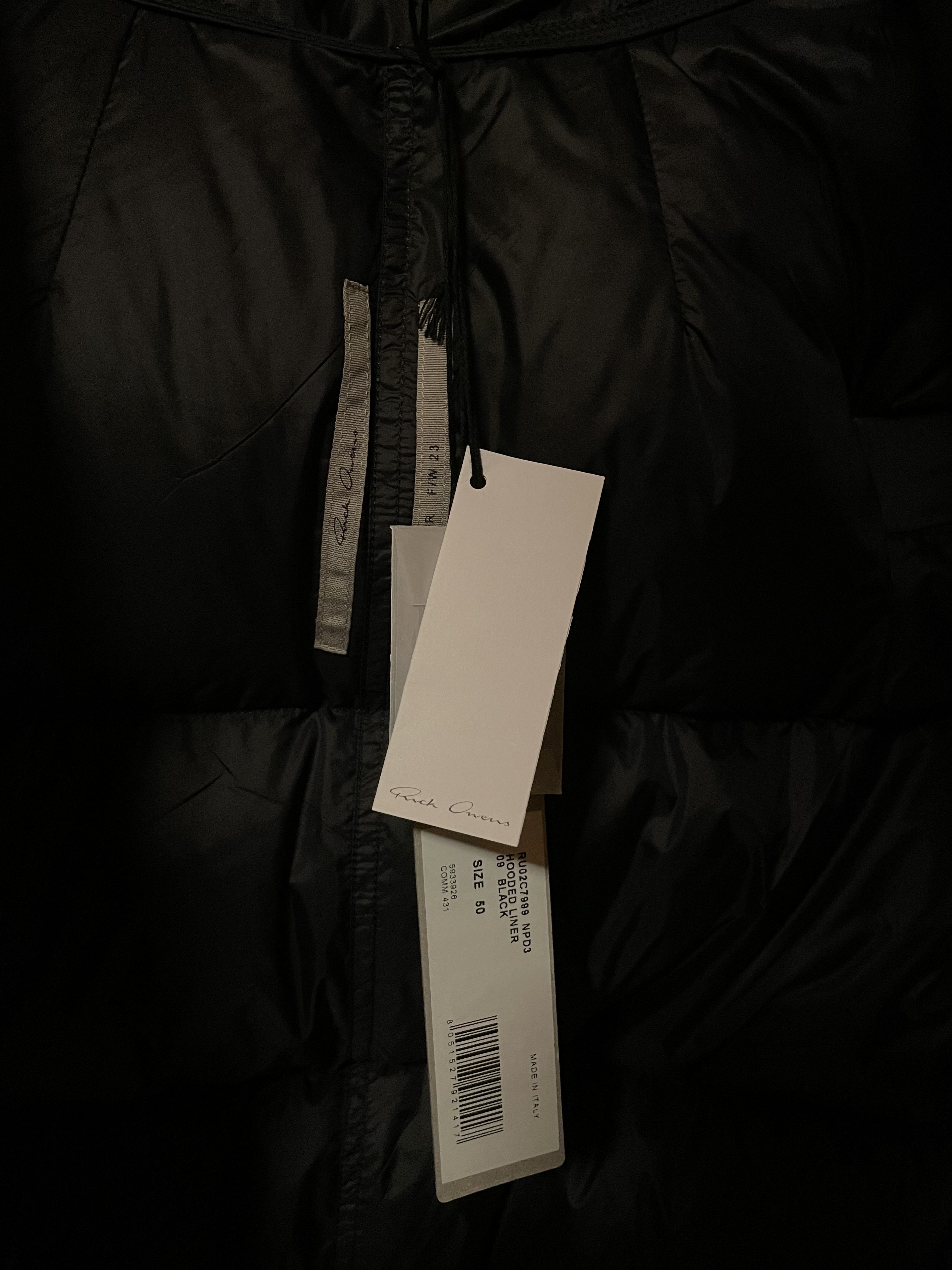Rick Owens Luxor down vest jacket hooded liner size 52 Size US L / EU 52-54 / 3 - 3 Thumbnail